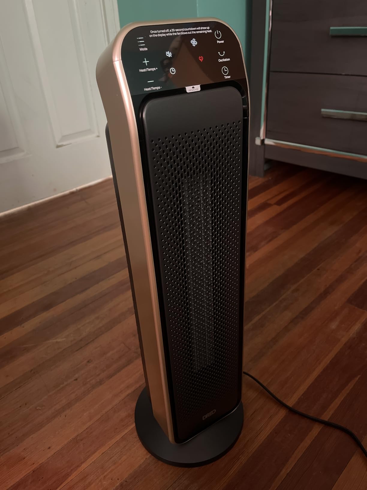 DREO Ceramic Space Heater for Indoor Use 25 Inch, Remote and Thermostat customer photo 1