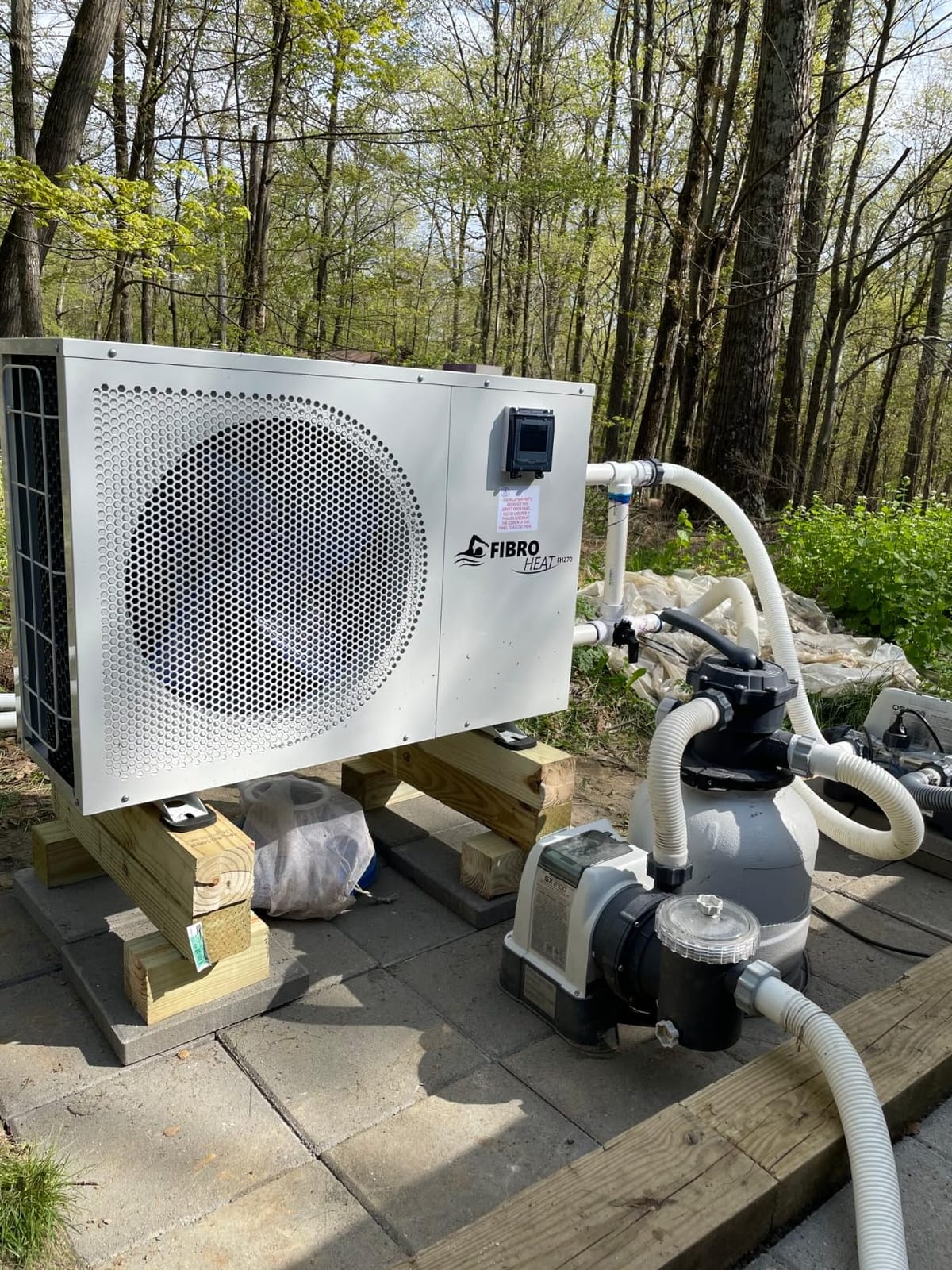 FibroPool Swimming Pool Heat Pump - FH270 70,000 BTU - for Above Ground and Inground Pools and Spas - High Efficiency, All Electric Heater - No Natural Gas or Propane Needed customer photo 1