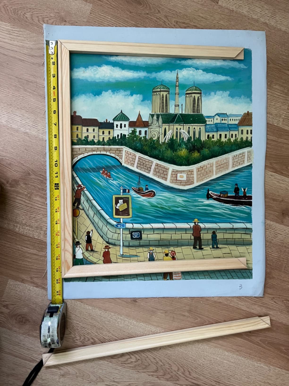 EVNEED DIY Canvas Stretcher Bars 16x20 Inch Canvas Frame - Easy to Assemble, Gallery Wrap Oil Frame Kits Canvas Wood Stretcher Bars for Oil Paintings, Prints, Paint customer photo 1
