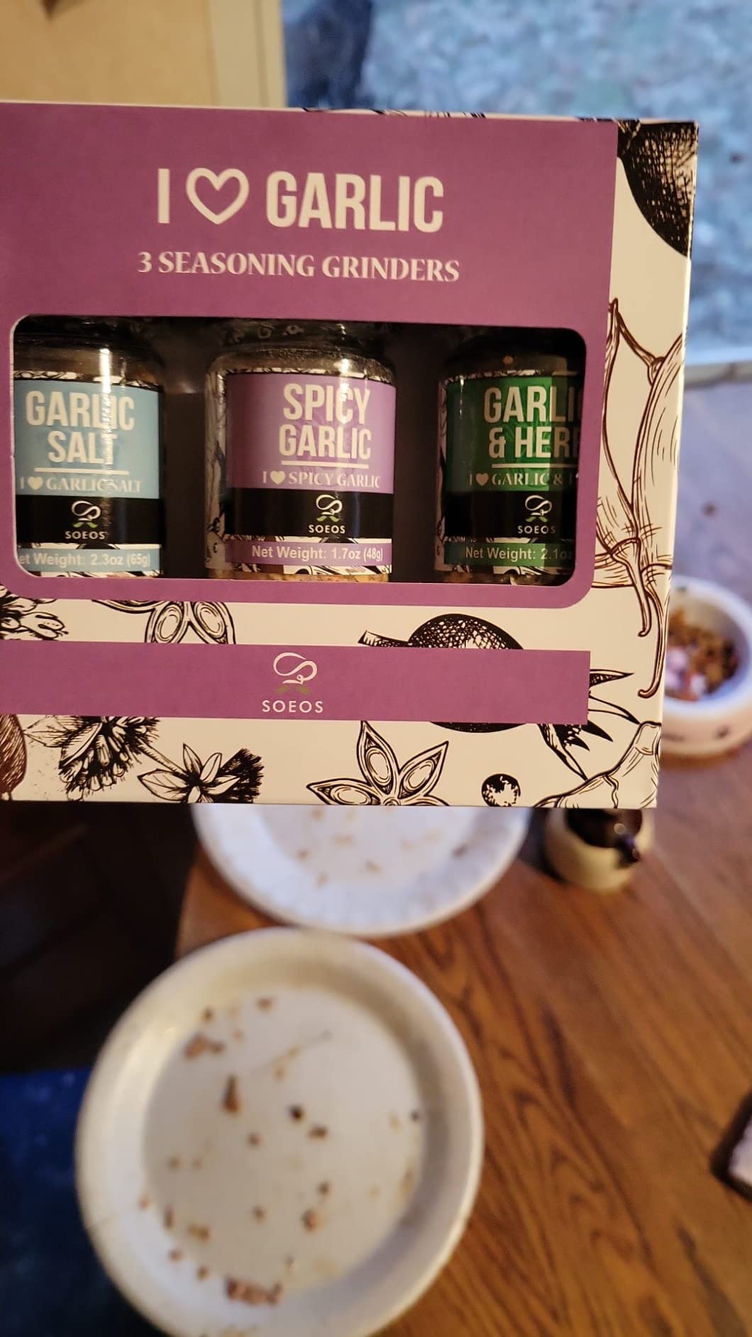 Soeos Spice Seasoning Set, Pack Of 9, 16.28 OZ (461g) | Barbecue, Garlic & Pepper, with Integrated Grinders, Salt and Pepper Grinder Set, Seasoning Gift Set customer photo 1