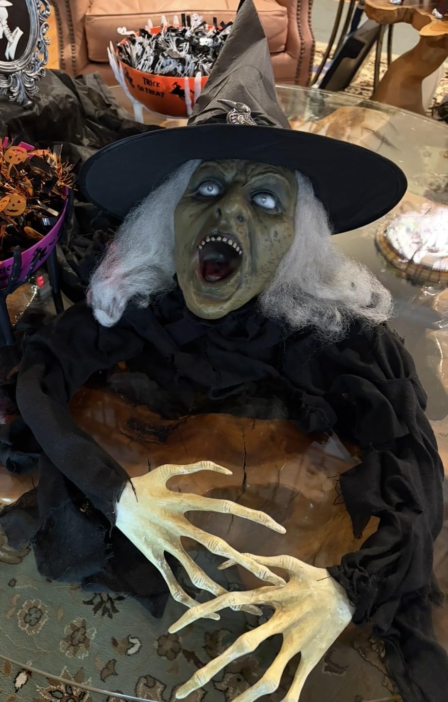 JOYIN Halloween Zombie Groundbreaker Outdoor Decoration, Zombie Groundbreaker with Light-up Eye and Creepy Sound (IR Sensor Activated) for Halloween Outside, Lawn, Graveyard Decor, Haunted House Props customer photo 1