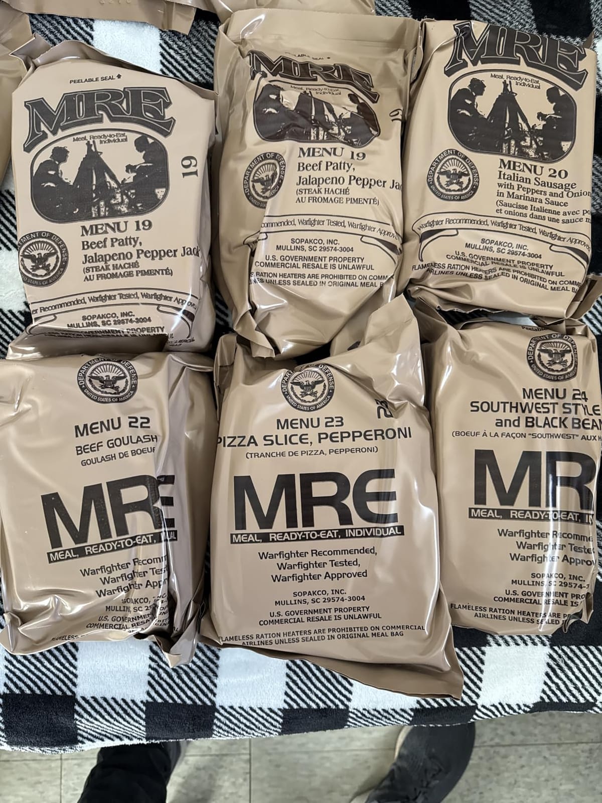 Ameriqual 24ct US Military Surplus MRE Meals Ready to Eat 2021 Inspect A+B Case Bundle Menus 1-24 customer photo 1