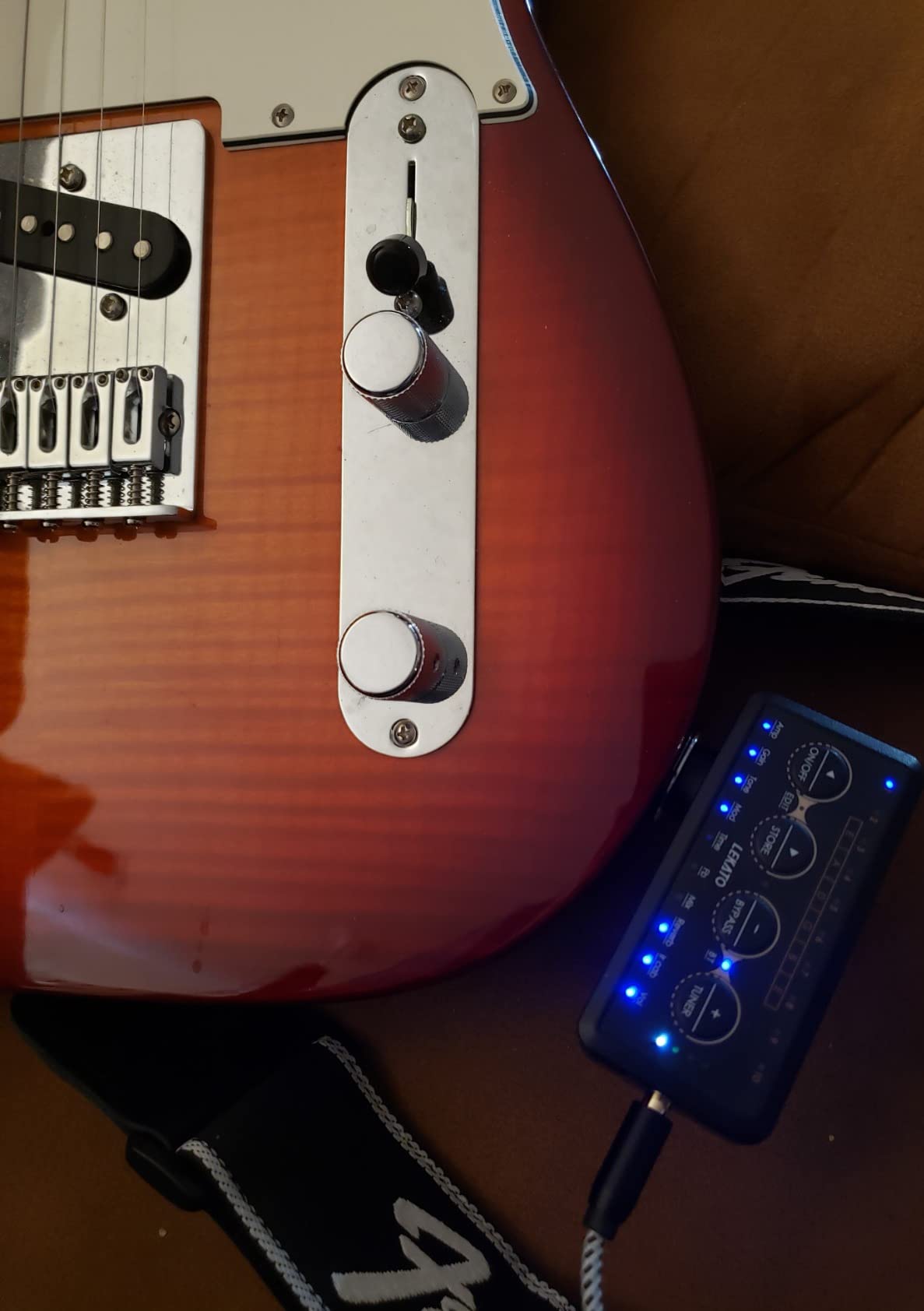 LEKATO Micro Guitar Headphone Amp Bass Guitar Headphone Amplifier with Multi Effects - Amp Models, IR Loading, Tuner, Rechargeable Electric Headphone Amplifier Delay Reverb Chorus Overdrive Portable customer photo 2