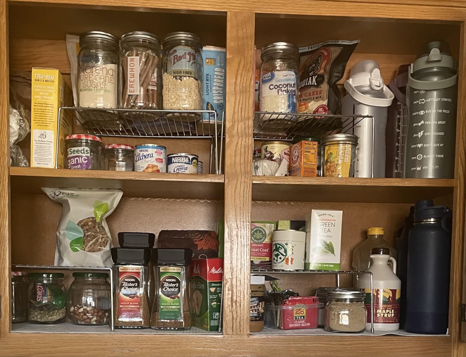 Kitchen Cabinet Shelf Organizer Set of 6, Medium (13 x 9.4 inch) Metal Wire Pantry Storage Shelves, Dish Plate Racks for Cabinets, Freezer, Counter, Cupboard Organizers and Storage, White customer photo 2