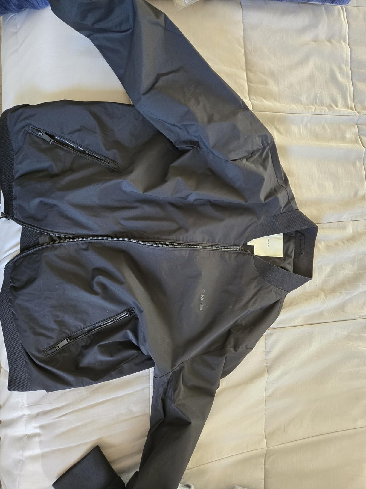 Calvin Klein Men's Matte Logo Zip Bomber Jacket customer photo 1