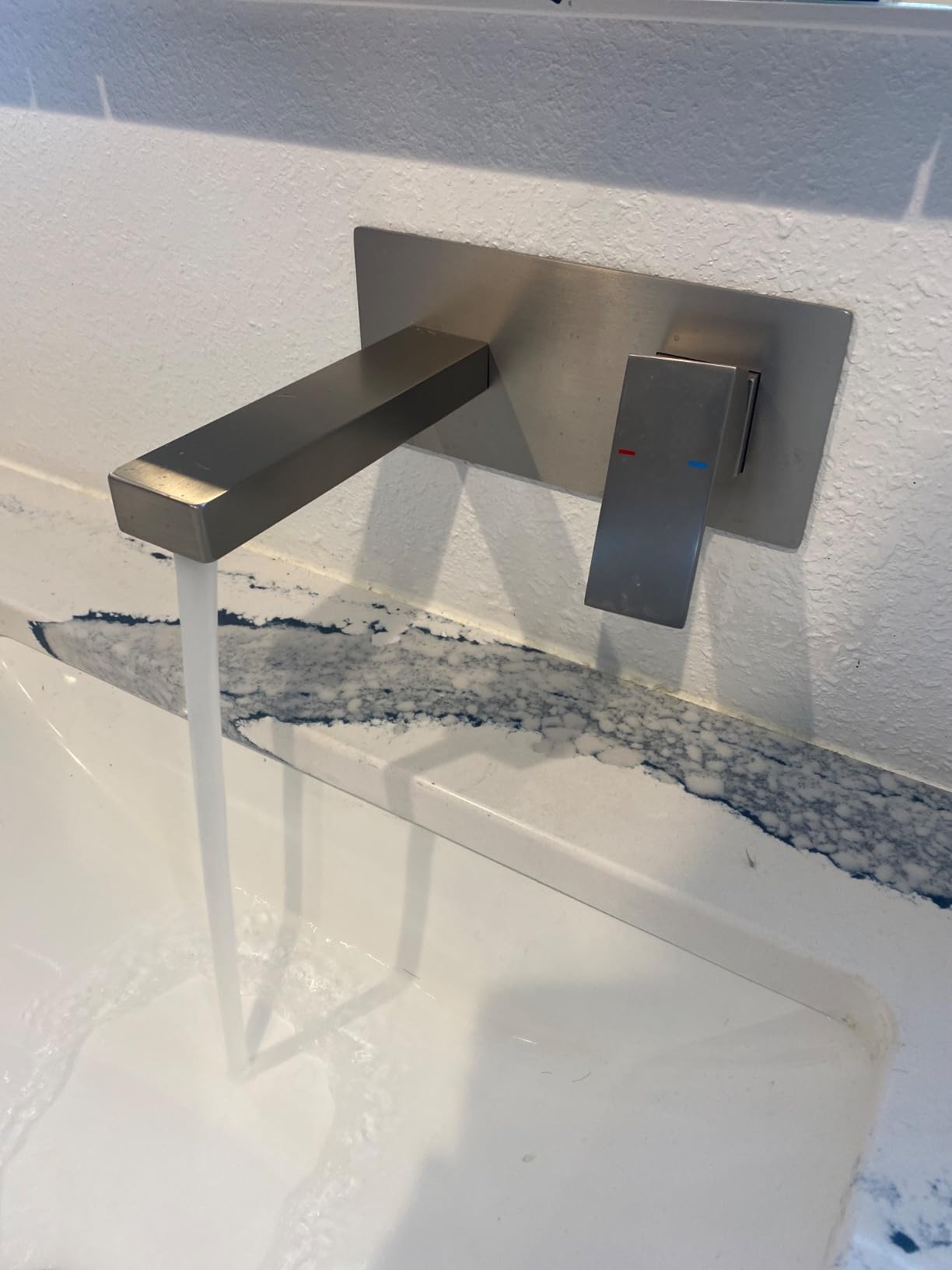 SUMERAIN Matte Black Wall Mount Bathroom Sink Faucet Lavatory Vessel Faucet, Brass Rough-in Valve Included customer photo 1