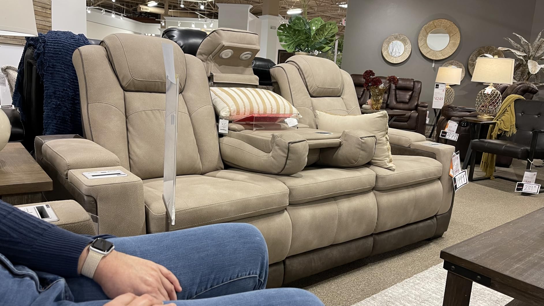 Signature Design by Ashley Next-Gen DuraPella Power Reclining Sofa, Sand customer photo 1