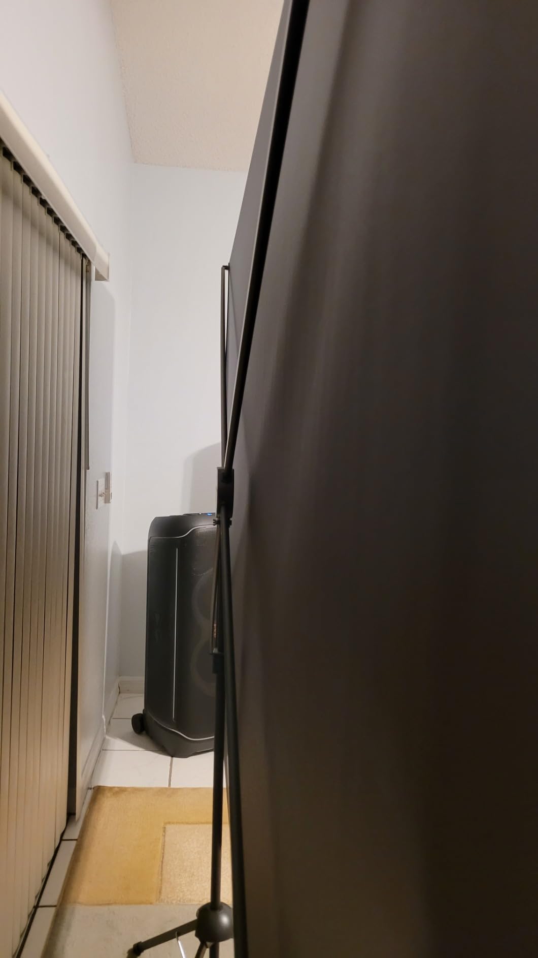 Projector Screen with Stand, 100 Inch Outdoor Projection Screen 16:9 and Tripod Stand, Portable Projector Screen, 1.2 Gain, Lightweight and Compact, Easy Setup, Idea for Home Cinema, Backyard Party. customer photo 2