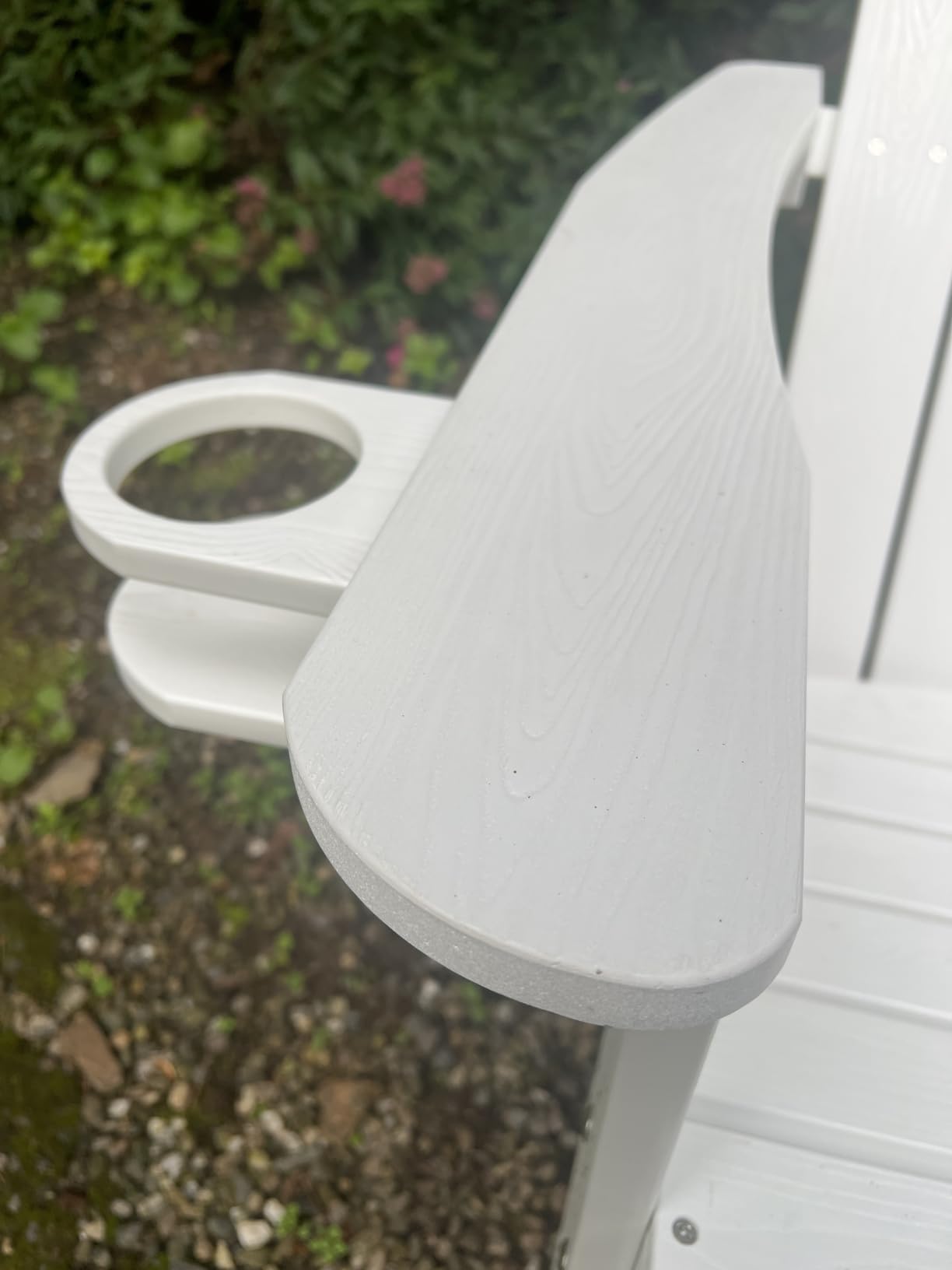 LUE BONA HDPS Outdoor Adirondack Chair, Cup Holder, Set of 4, Black customer photo 2