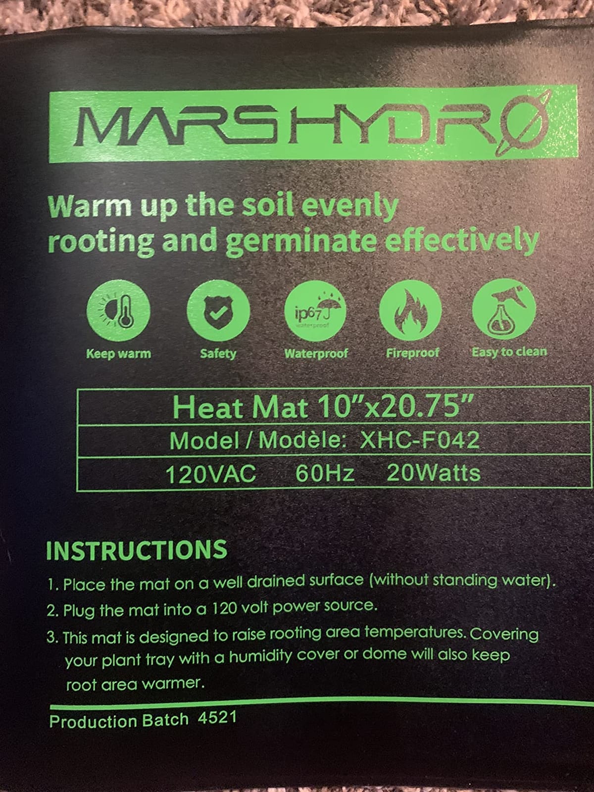 MARS HYDRO 10''x 20.75'' Seedling Heat Mat with Thermostat Combo Set, Heating Pad for Germination, Indoor Gardening, Greenhouse customer photo 2
