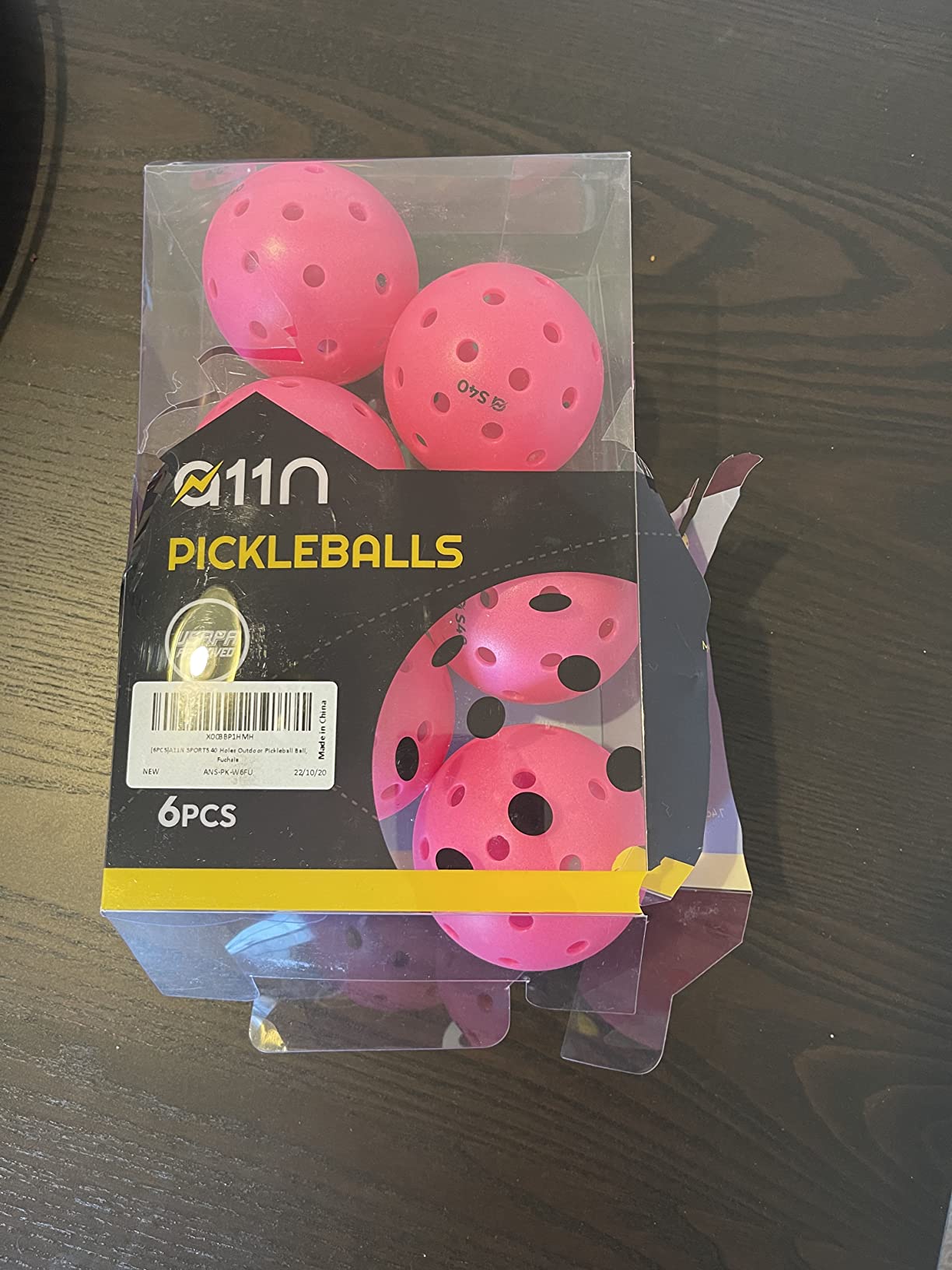 A11N S40 Outdoor Pickleball Balls- USA Pickleball Approved for Tournament Play, 3/6/12/50-Pack, Neon Green/Fuchsia/Tangerine customer photo 2