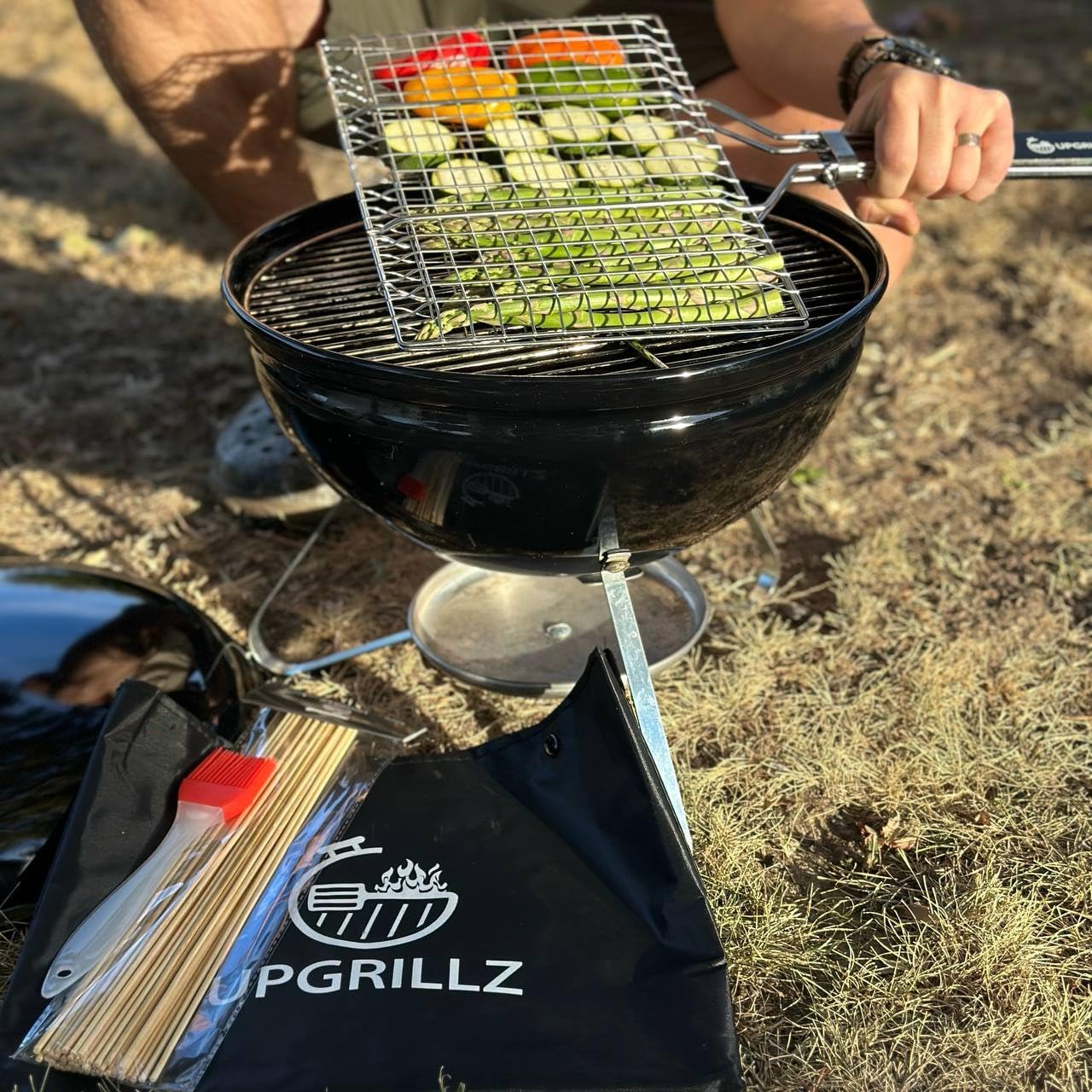UPGRILLZ Fish Grill Baskets for Outdoor Grill, Fish Grilling rack for Grill customer photo 2
