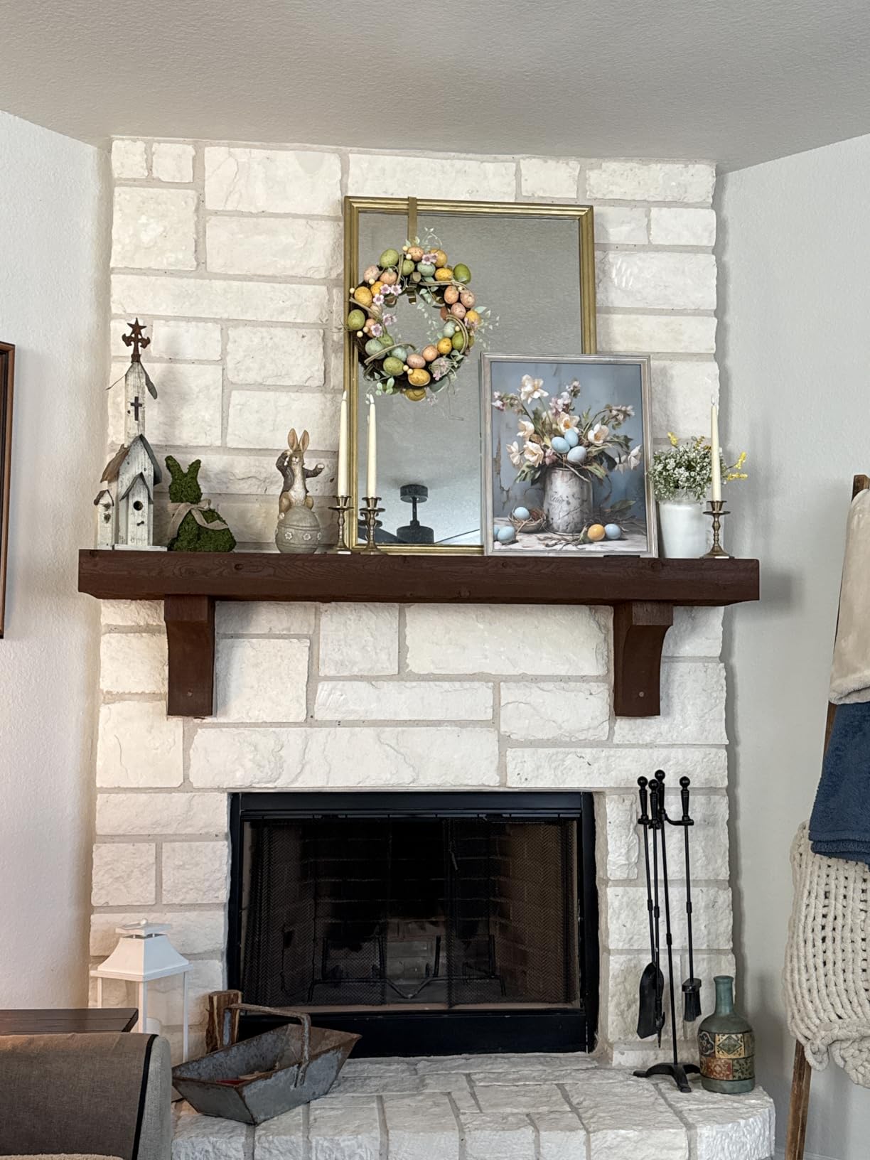 Gtongoko Fireplace Tools Set with Stand, 30-Inch Heavy Duty Steel customer photo 1