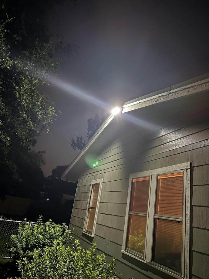 Tuffenough Solar Outdoor Lights 2500LM 210 LED Security Lights with Remote Control,3 Heads Motion Sensor Lights, IP65 Waterproof,270° Wide Angle Flood Wall Lights with 3 Modes(2 Packs) customer photo 2