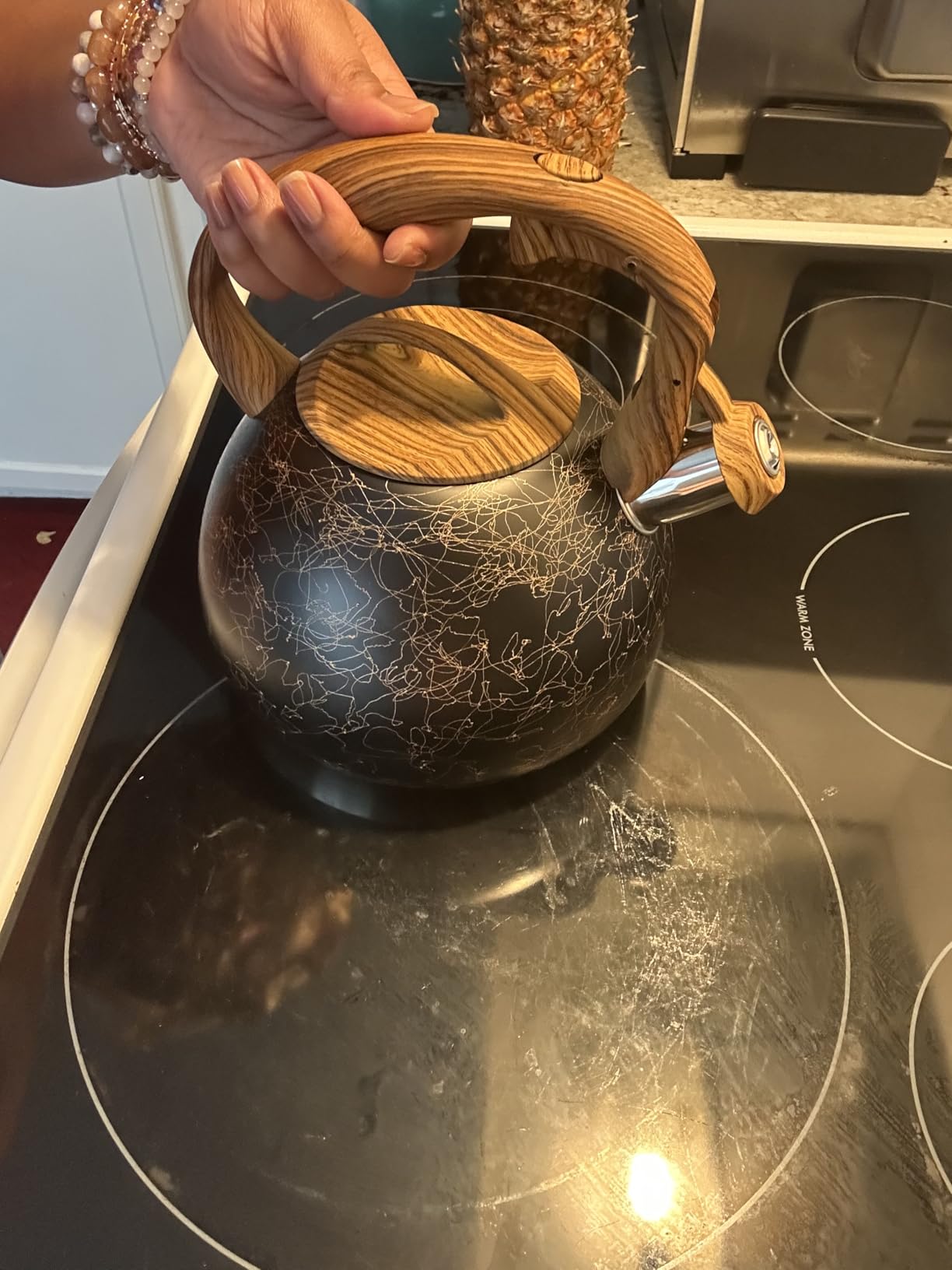 GGC Whistling Tea Kettle for Stove Top, 3.2QT/3L Stainless Steel Tea Kettle customer photo 2