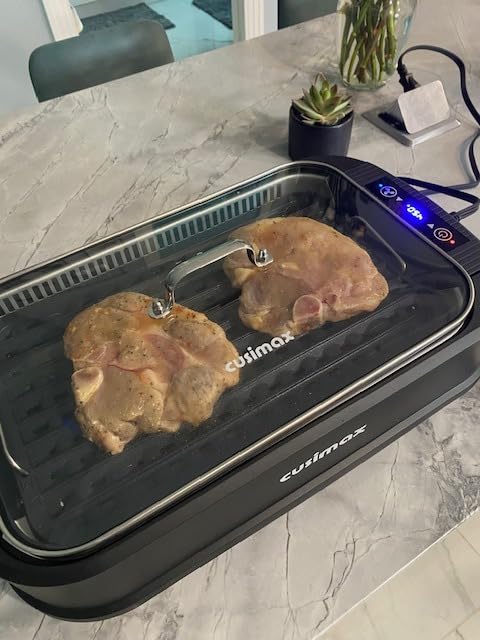 Smokeless Grill Indoor, CUSIMAX Electric Grill, 1500W Indoor Grill, Black customer photo 1