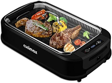 Smokeless Grill Indoor, CUSIMAX Electric Grill, 1500W Indoor Grill, Black customer photo 2