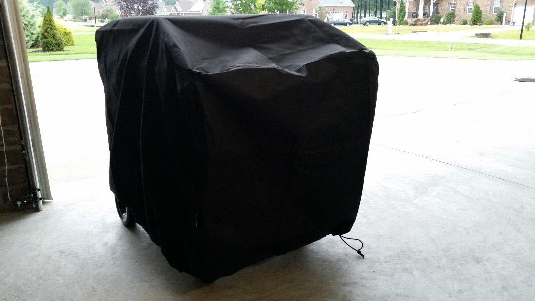 Generator Cover Waterproof, Heavy Duty Thicken 600D Polyester with Elastic Drawstring, Weather/UV Resistant Generator Cover for Universal Portable Generators 5000-10000 Watt (32''L x 24''W x 24''H) customer photo 1