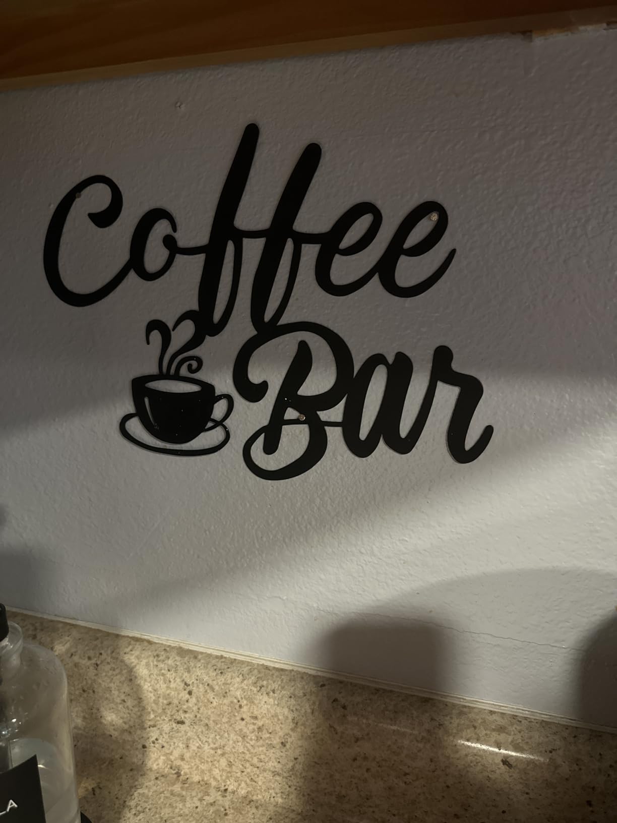 Shimeyao Coffee Bar Sign Metal Wall Decor, Black Wall Art Coffee Bar customer photo 2