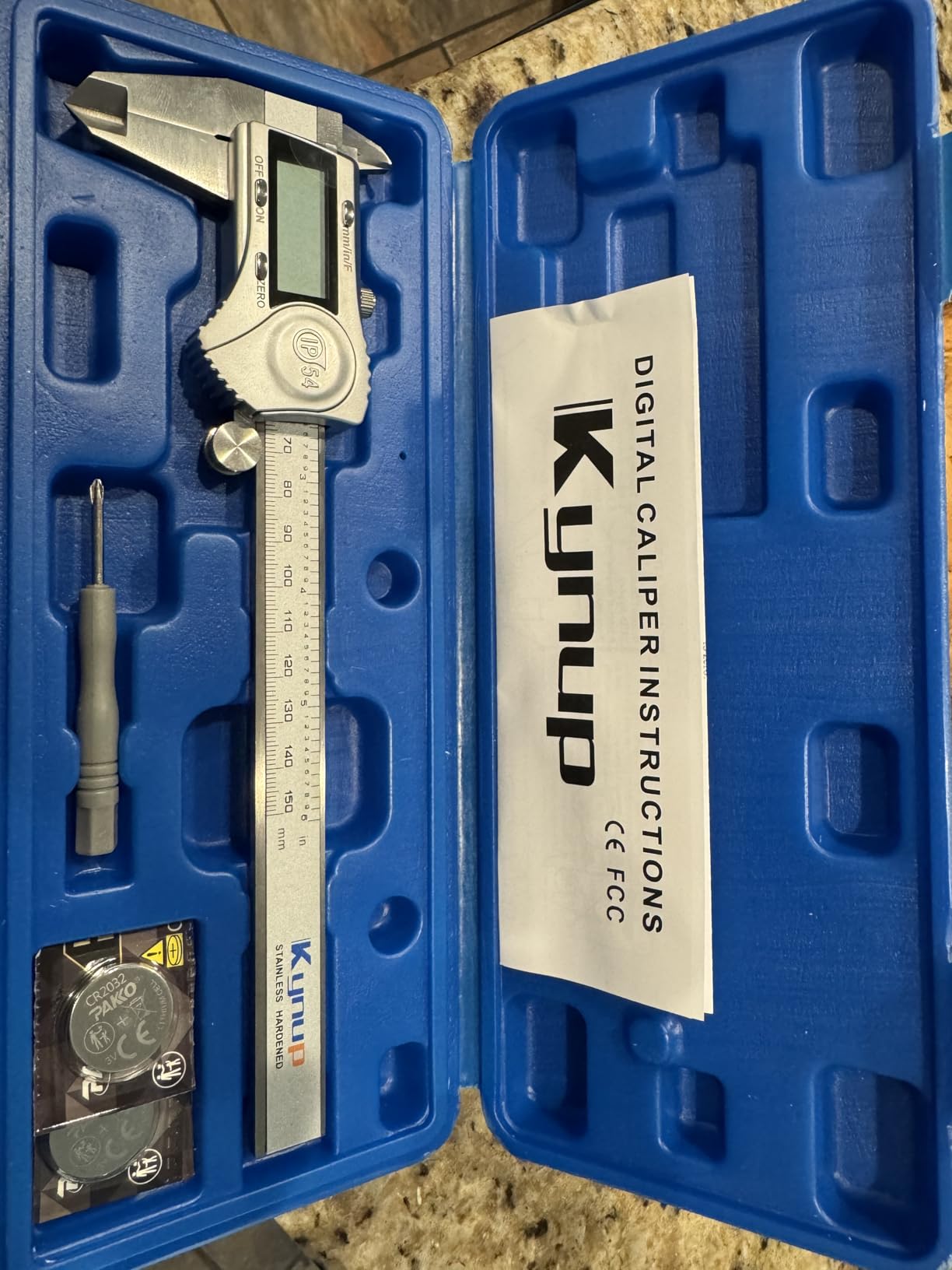 Kynup Digital Caliper Measuring Tool, 12 Inch Stainless Steel Micrometer | Vernier Dial Caliper Tool with Inch/Metric/Fraction Conversion, Auto-Off & IP54 Splash Proof for DIY & Industrial Use customer photo 1