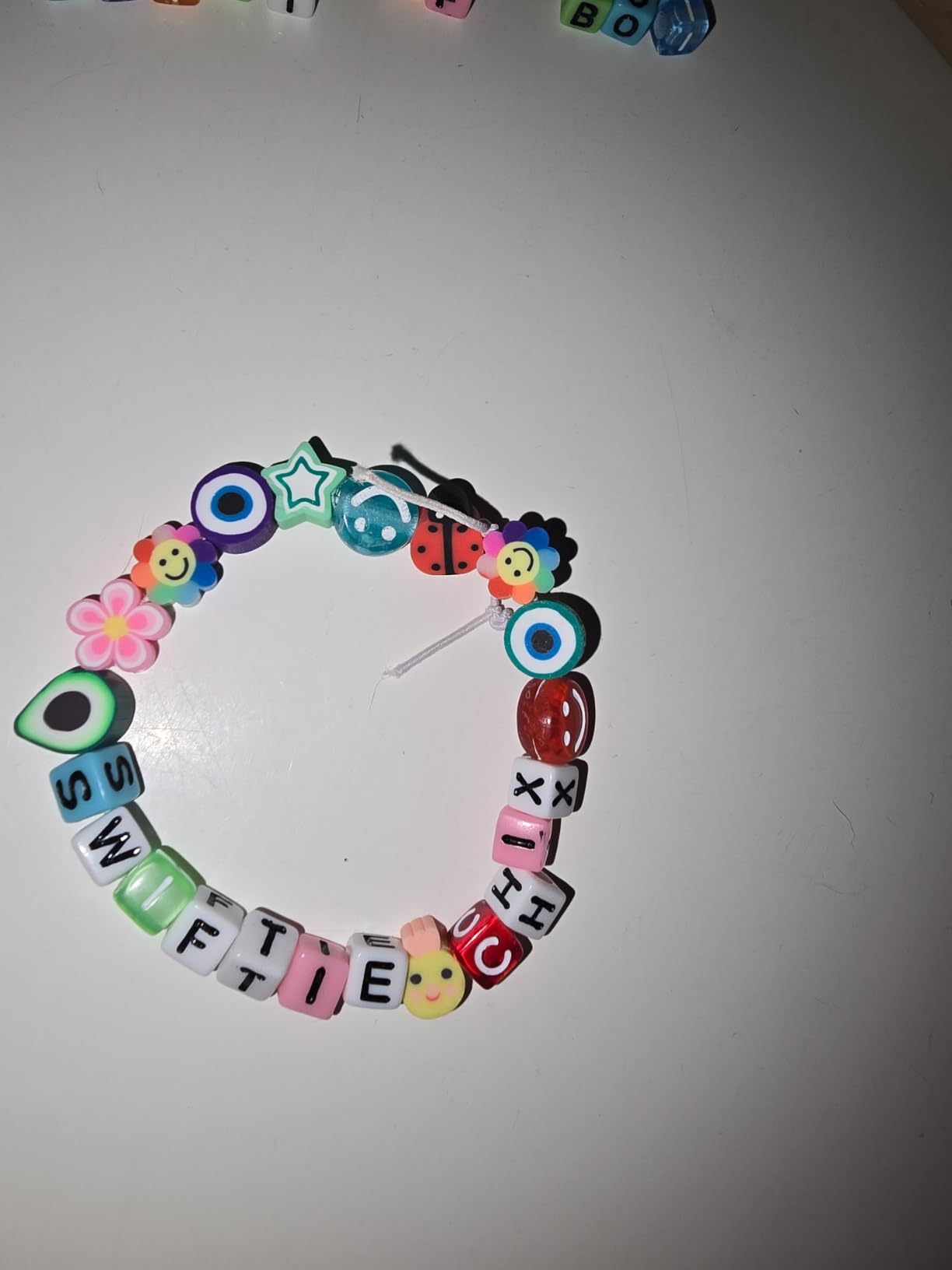 Dowsabel Bracelet Making Kit, Beads for Bracelets Making Pony, Kandi, Polymer Clay, Smile Face & Letter Beads for Jewelry Making, DIY Arts and Crafts Gifts Toys for Girls Age 6-12 customer photo 2