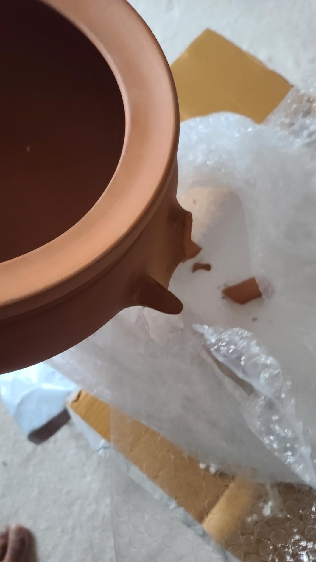 Swadeshi Blessings HandMade Unglazed Clay Pot for Cooking with Lid, 3Liters customer photo 1