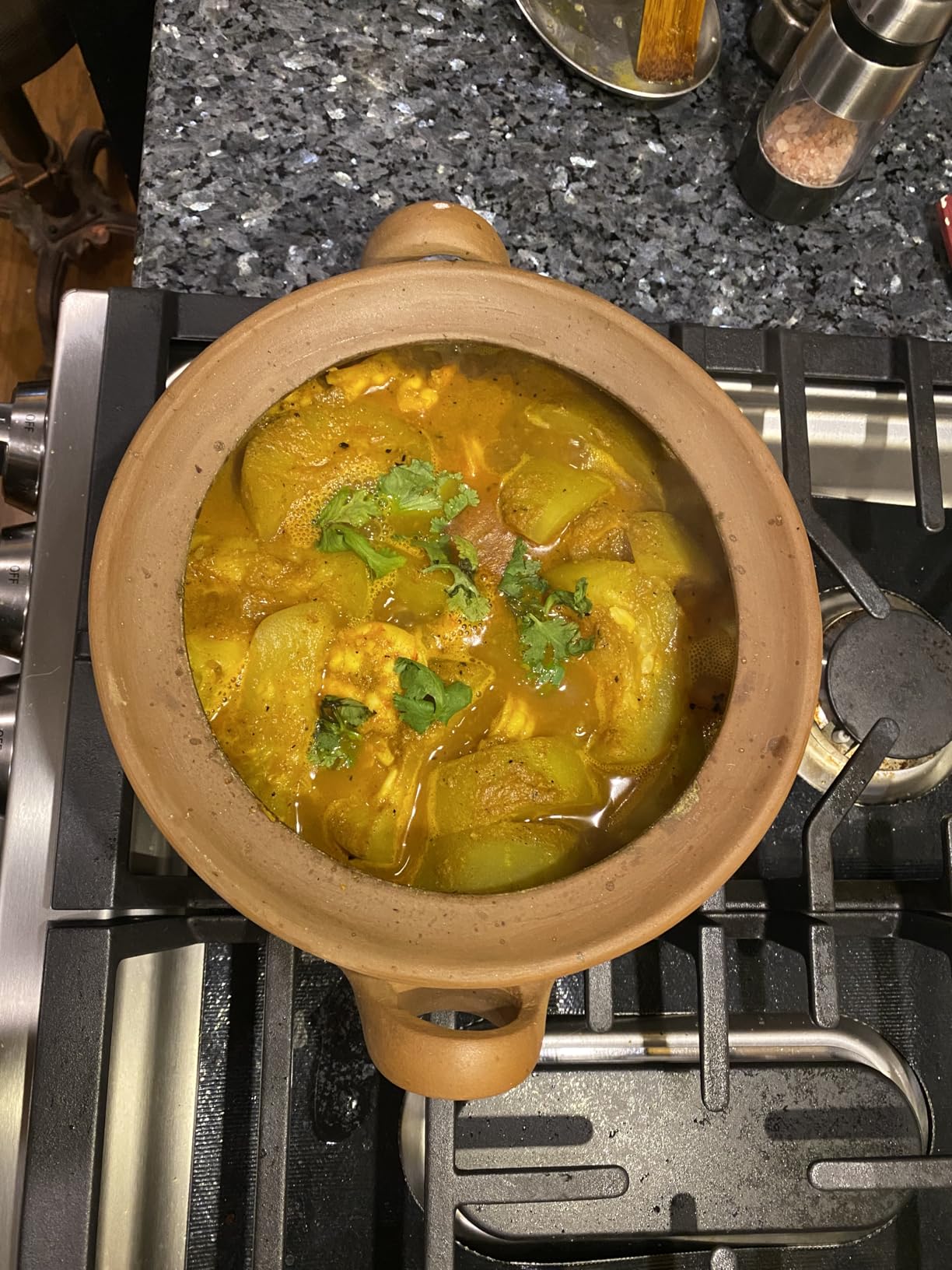 Swadeshi Blessings HandMade Unglazed Clay Pot for Cooking with Lid, 3Liters customer photo 2
