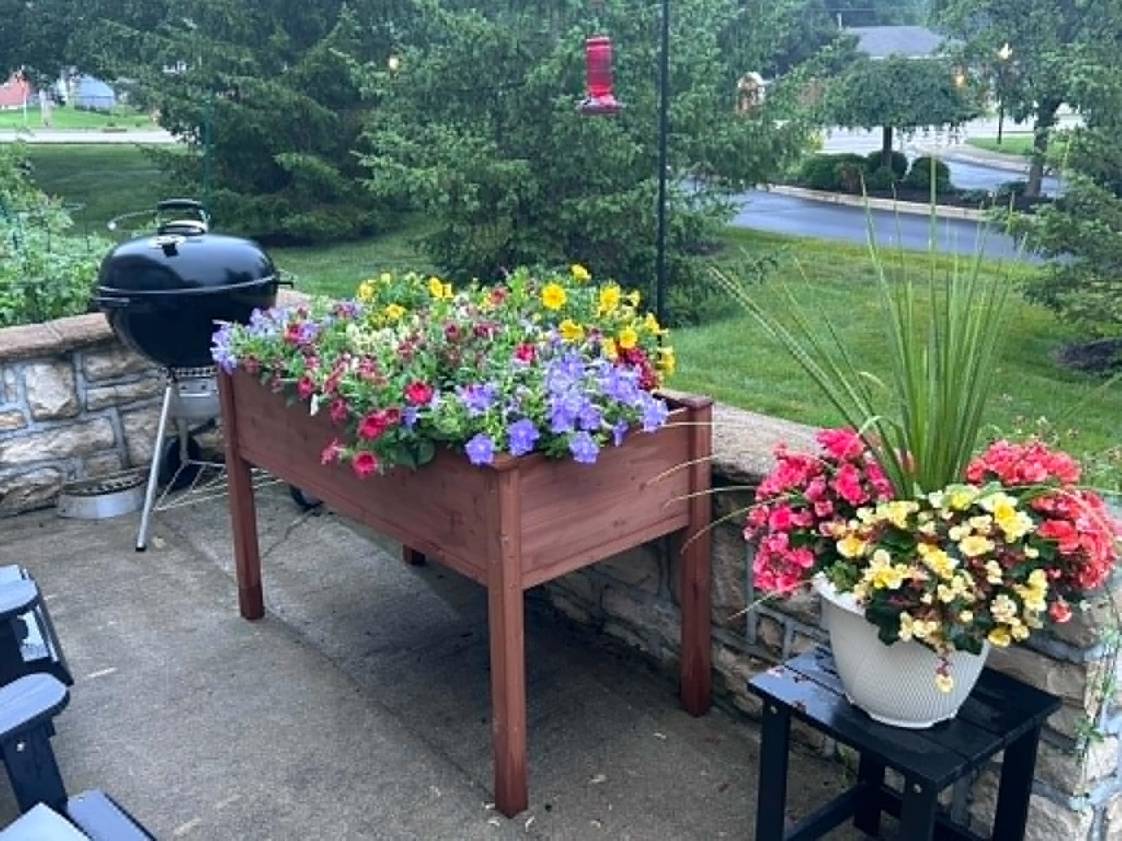 Raised Garden Bed with Legs, 48×24×30 Cedar Wood Elevated Planter Box customer photo 2