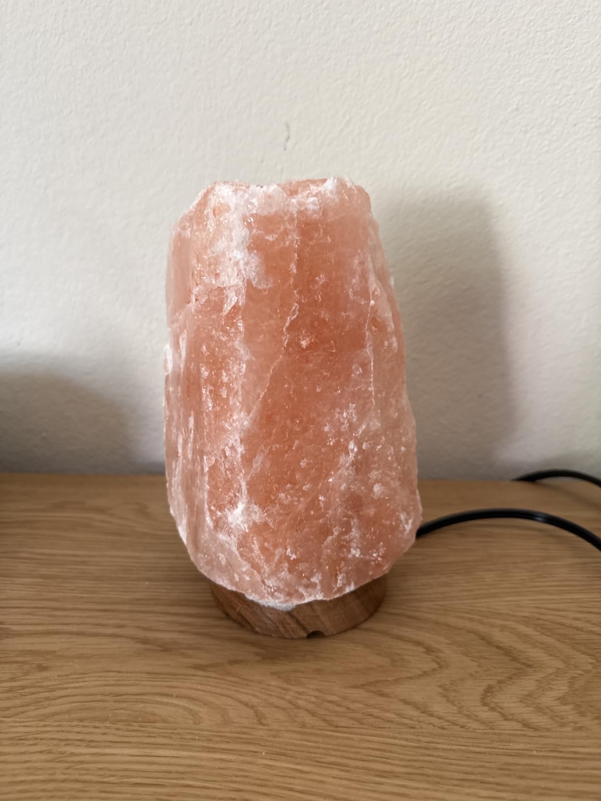 d'aplomb Natural Himalayan Salt Lamp; Medium Hand Carved Natural Chunk | 100% Authentic Pink Crystal Rock Salt from Himalayan Mountains; Dimmer Cord; 7 lbs customer photo 1