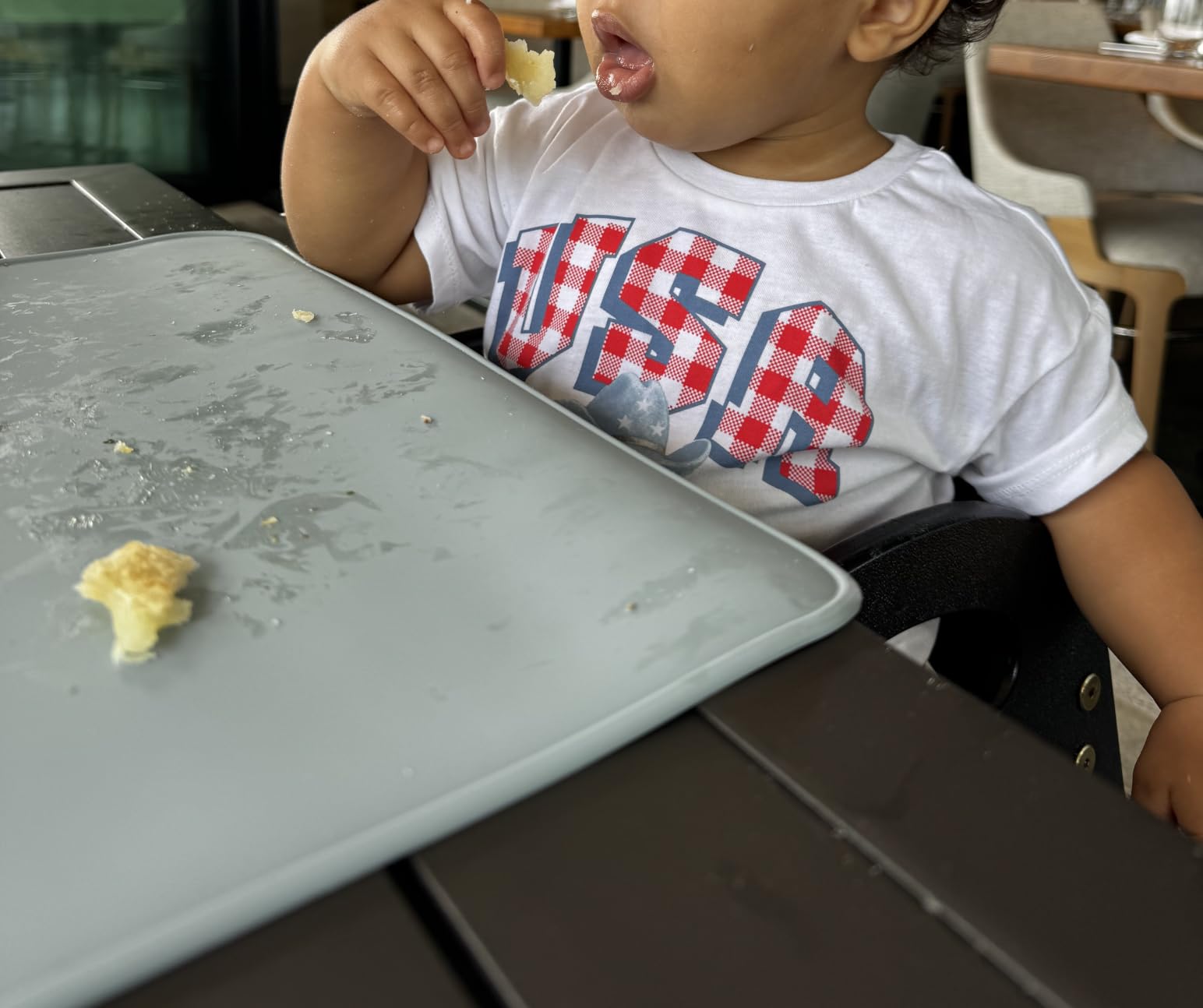 Moonkie Silicone Placemats for Baby & Kid, Stain-Proof Non-Slip Toddler Food Mats Eating Table Mat with 2 Packs customer photo 2