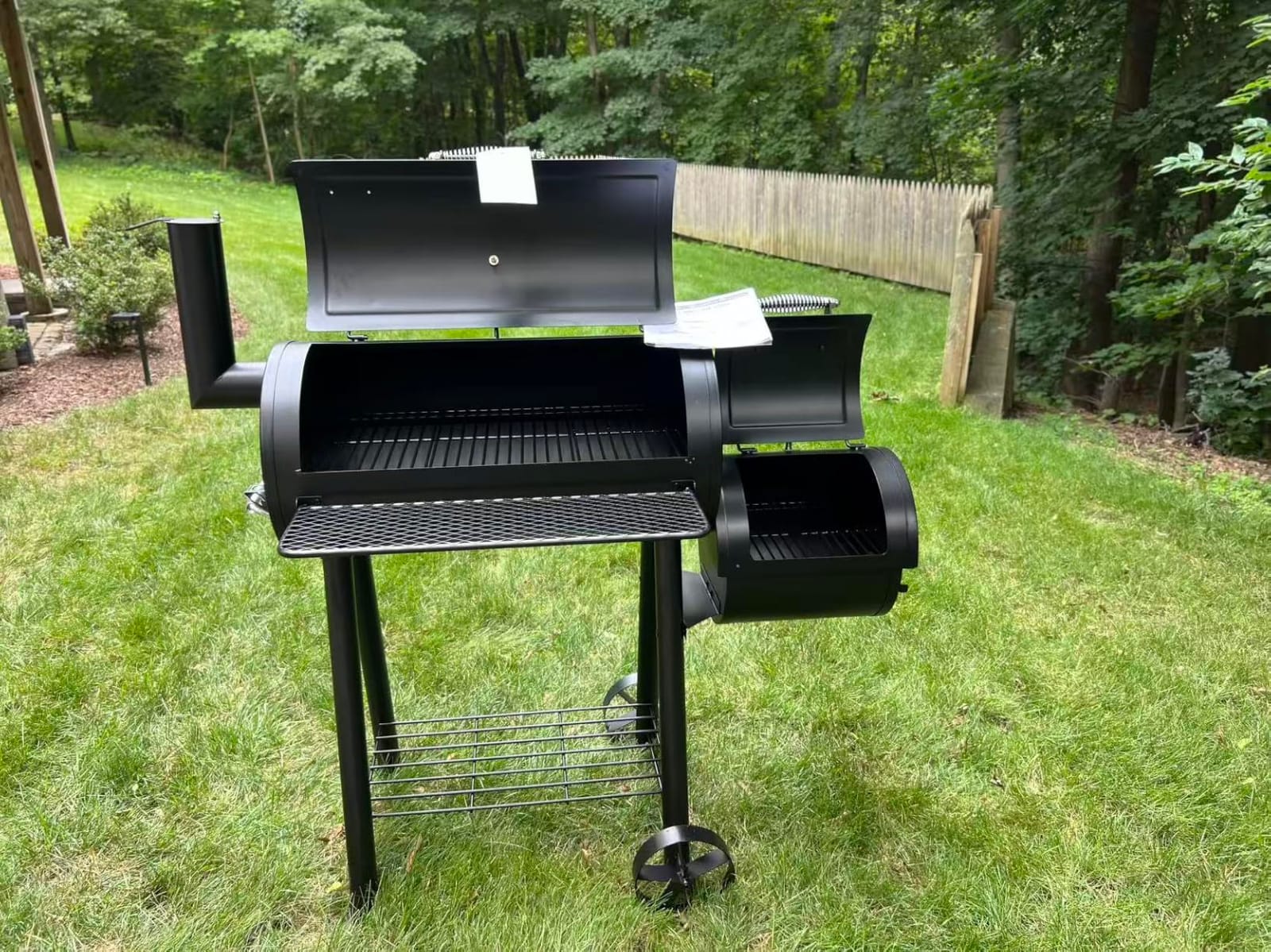 Captiva Designs Charcoal Grill with Offset Smoker for Outdoor Barbecue customer photo 2