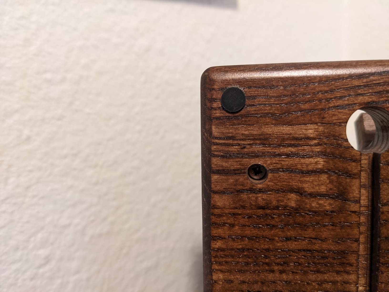 TESLYAR Wood Phone Docking Station for Men - Desktop or Nightstand Organizer - Birthday Gifts for Men, Dad - Anniversary Idea from Wife - Key Holder, Stand Wallet, Watch & Essentials (Bourbon Brown) customer photo 2
