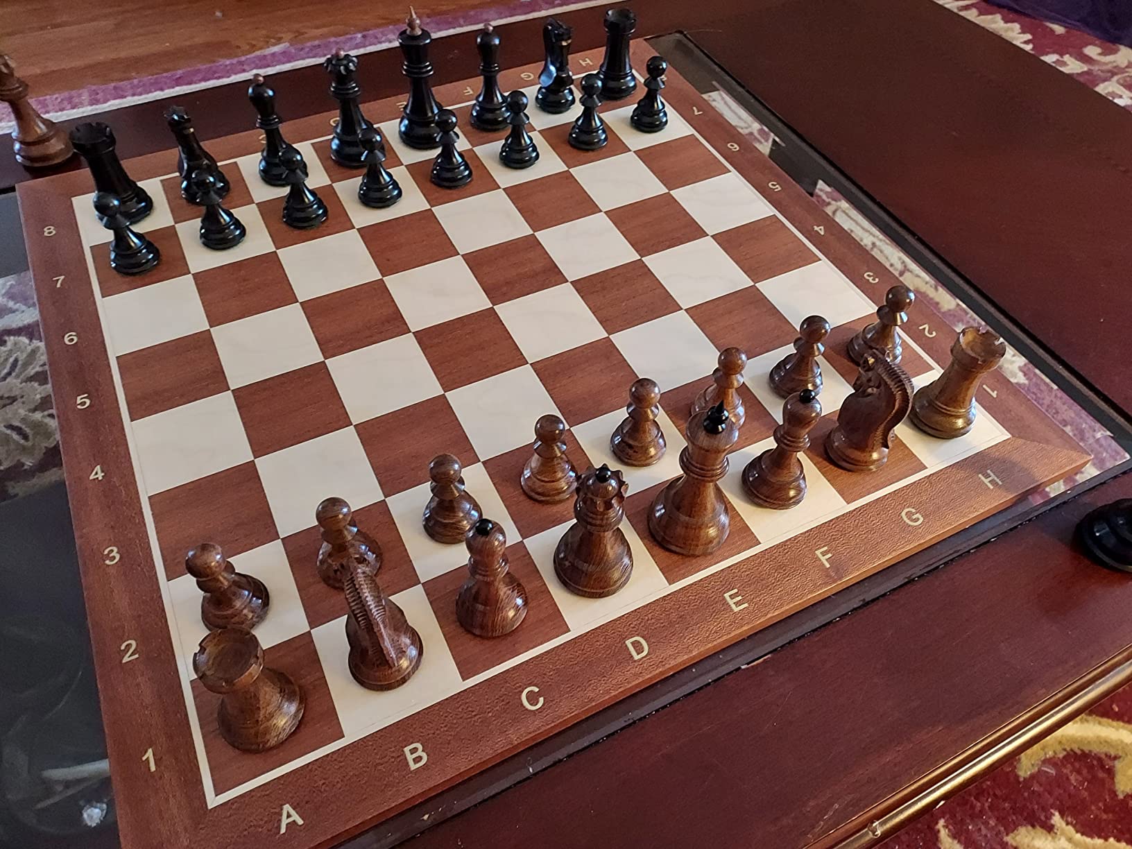Professional Tournament Wooden Chess Boards, No. 6 - Inlay (2.25
