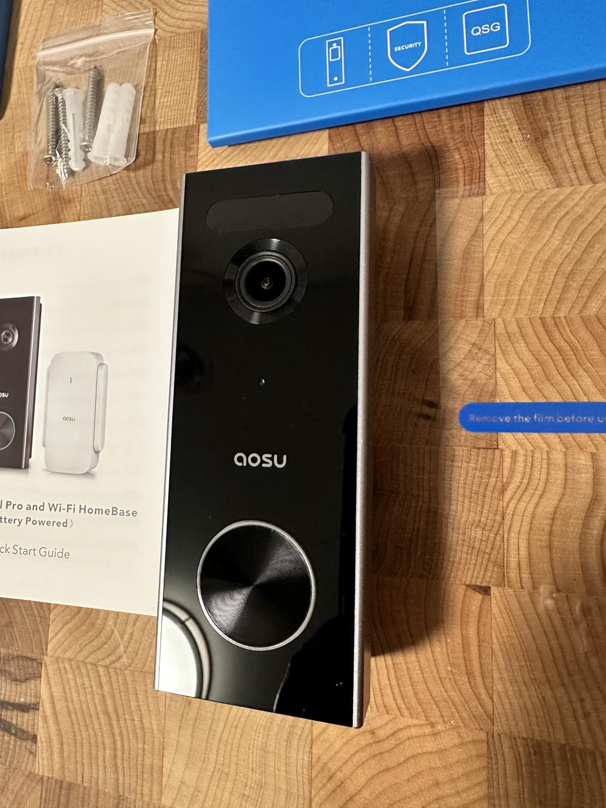 aosu 2K Wireless Doorbell Camera with aosuBase, Battery Powered, 2.4G WiFi customer photo 1