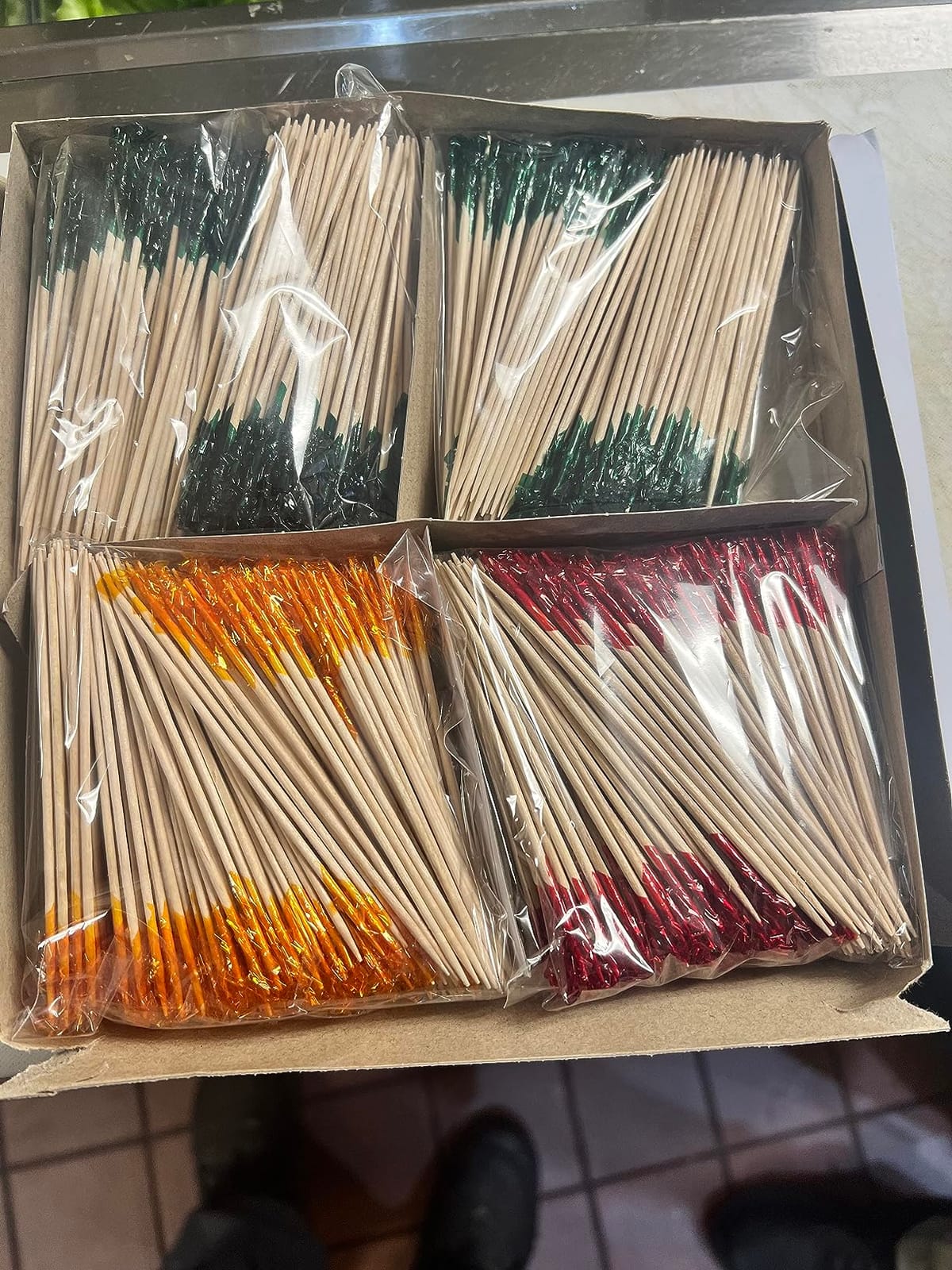 GUSTO Cocktail Picks & Food Toothpicks [1000 Count] Wooden Picks with Colorful Frills for Drinks, Appetizers & Party Garnishes (Formerly Comfy Package) customer photo 1