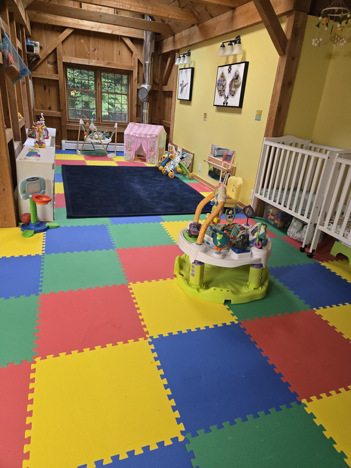 EVA Foam Mat Tiles 8-Pack - 32 SQ FT Interlocking Padding for Playroom or Gym Flooring - Exercise Mat or Playmat by Stalwart (Multicolor) customer photo 2