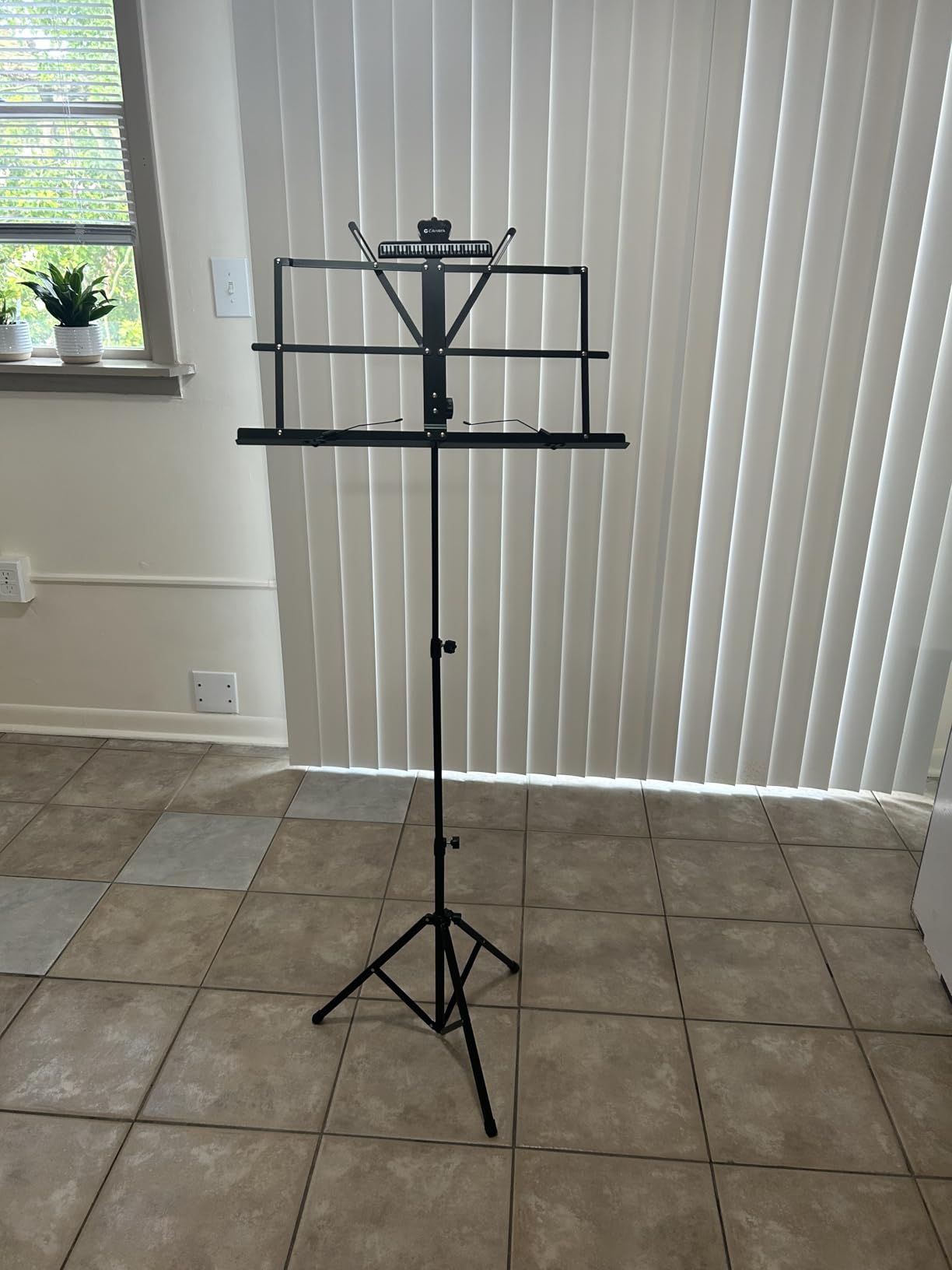 CAHAYA Sheet Music Stand Portable Folding Dual Use Holder with Stand Light customer photo 2