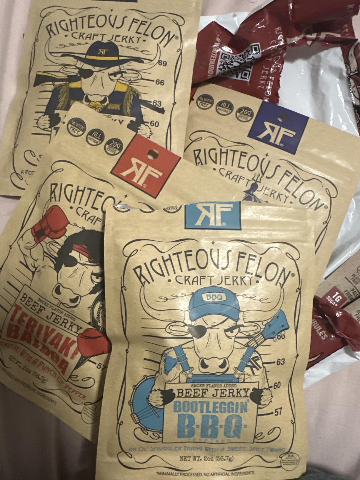 Righteous Felon Beef Jerky Variety Pack, Meat Stick Gift Box, 16 Count customer photo 2