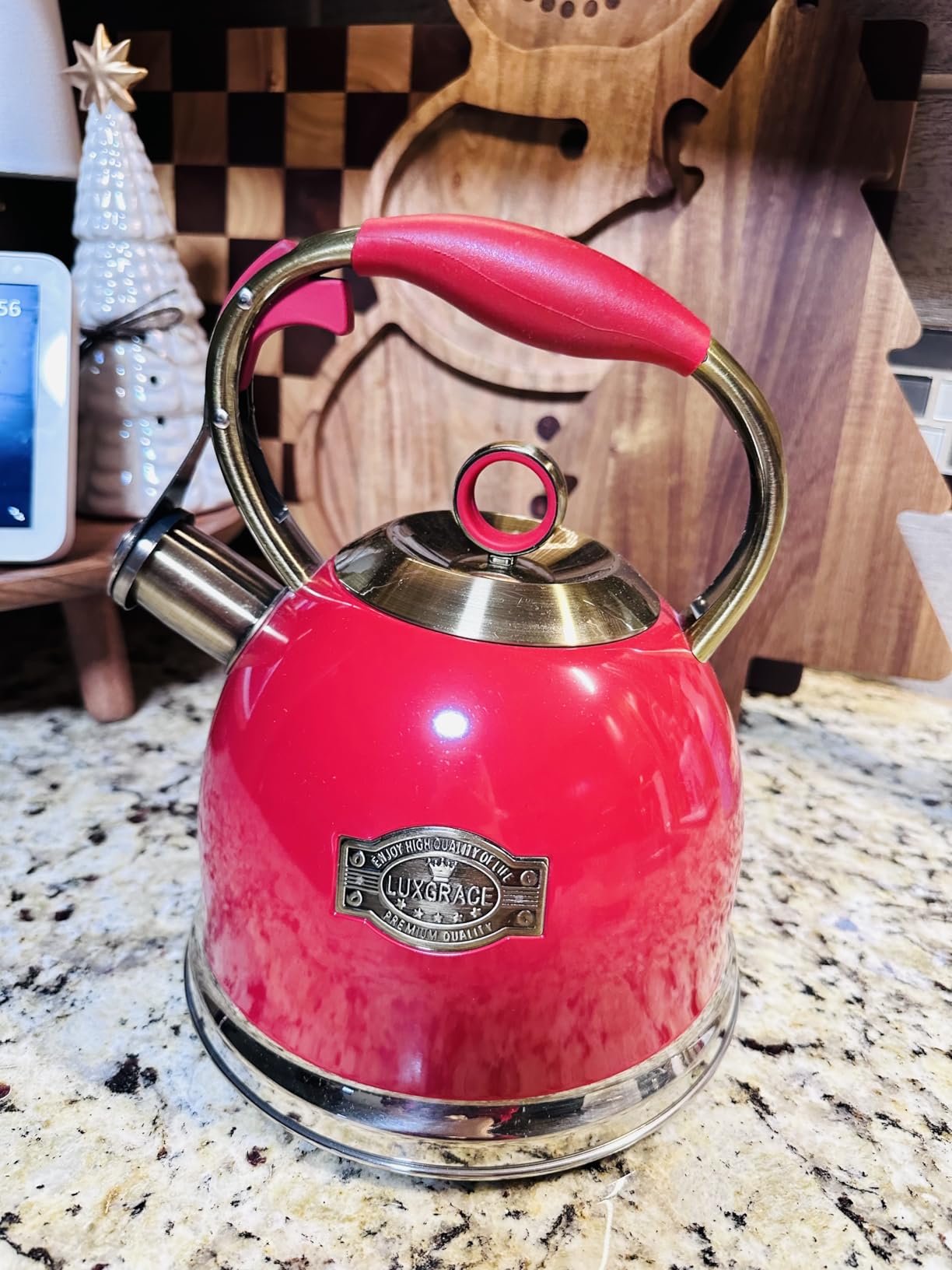 Whistling Stovetop Tea Kettle Food Grade Stainless Steel, Hot Water Fast to Boil for Stove Top-3.0Q customer photo 1