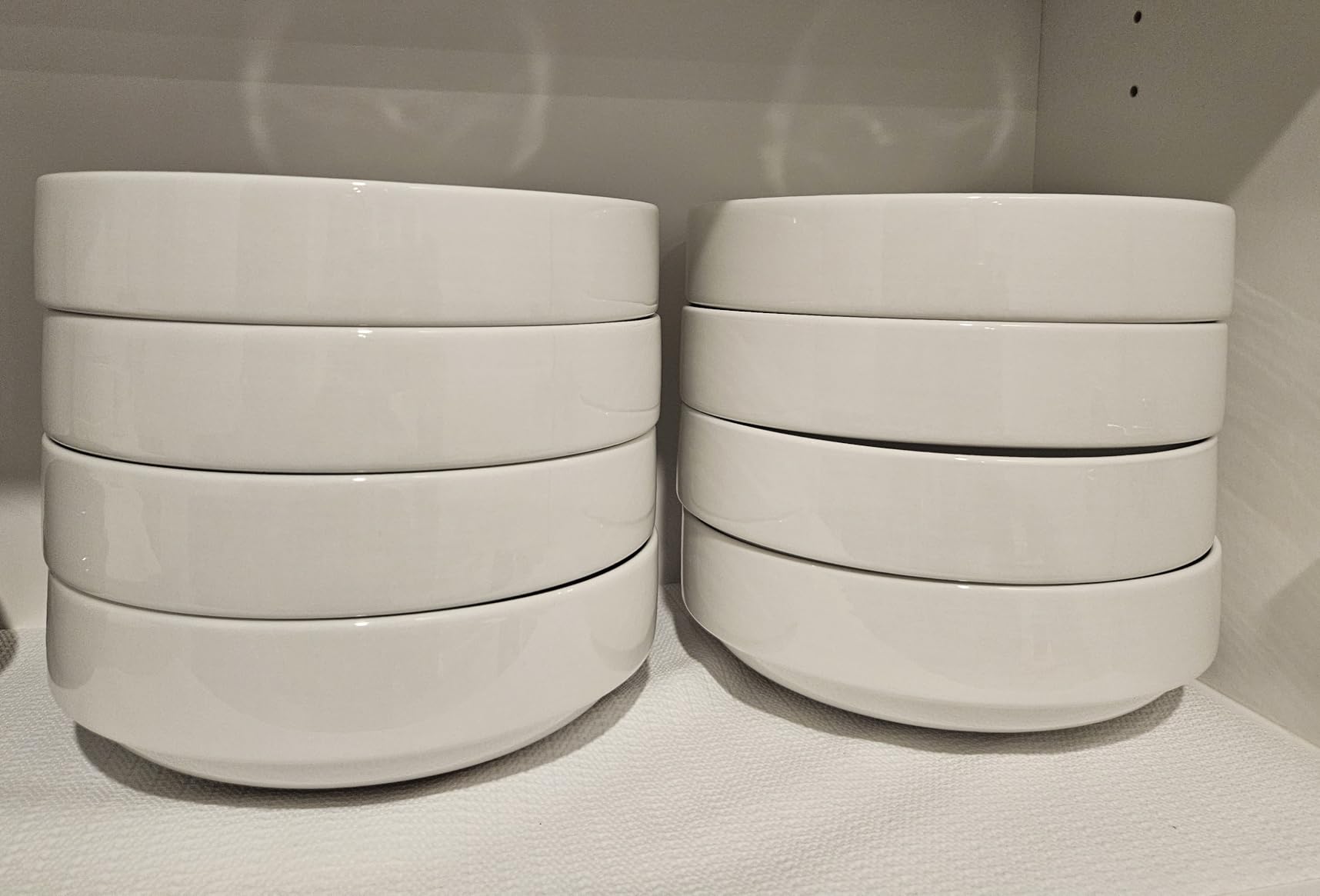 Gibson Home Zen Buffet Porcelain Ceramic Dinnerware Sets for 8, Plates and Bowls Set (40pcs), White Embossed Dishes customer photo 2