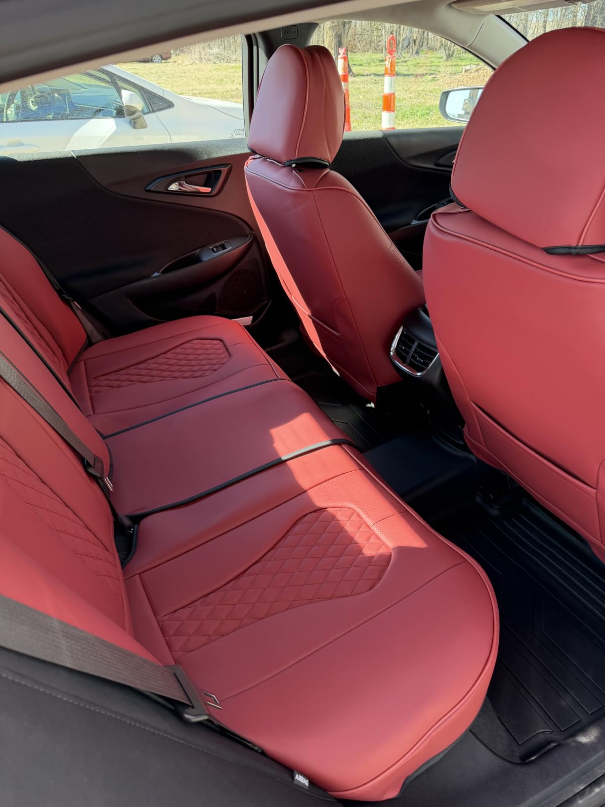 Coverado Seat Covers, Car Seat Covers Full Set, Black Car Seat Cover, Car Seat Covers Front Seats Back Seat Cover, Waterproof Car Seat Cushion, Leather Seat Covers Seat Protector Fit for Most Cars customer photo 1