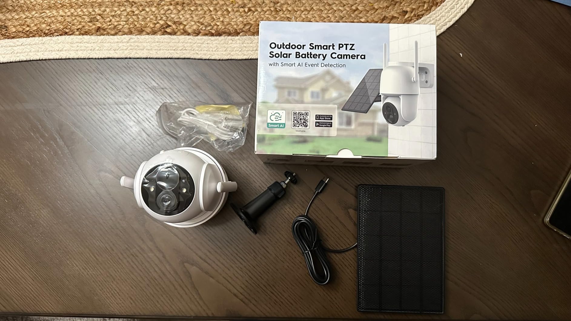 Allweviee Solar Security Cameras Wireless Outdoor, 2K 3MP Pan Tilt 355° View IP65 Waterproof Rechargeable Battery Powered PTZ WiFi Camera with PIR, Color Night Vision,2-Way Talk,Cloud/SD customer photo 1