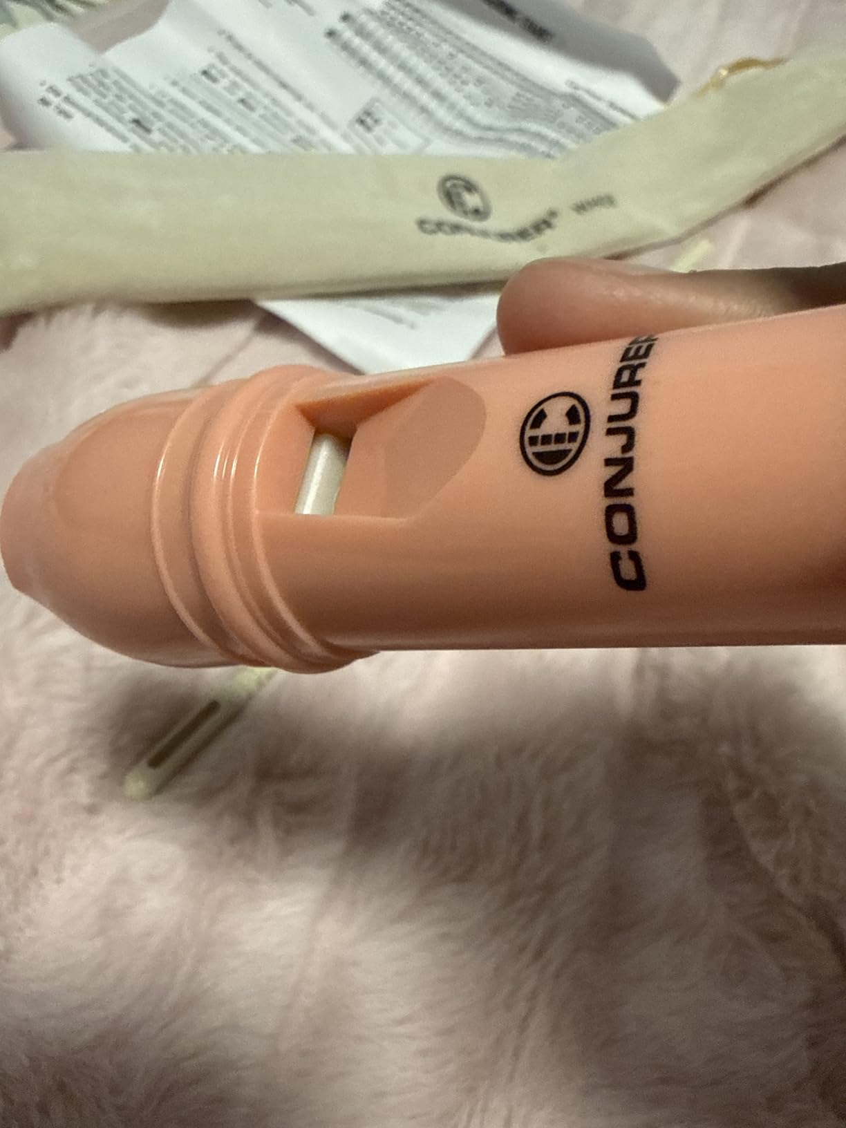 Soprano Recorder Instrument for Kids&Student - German Fingering 8 Hole Flute ABS Descant Recorders for Beginners with Cleaning Rod and Bag, Beige customer photo 2