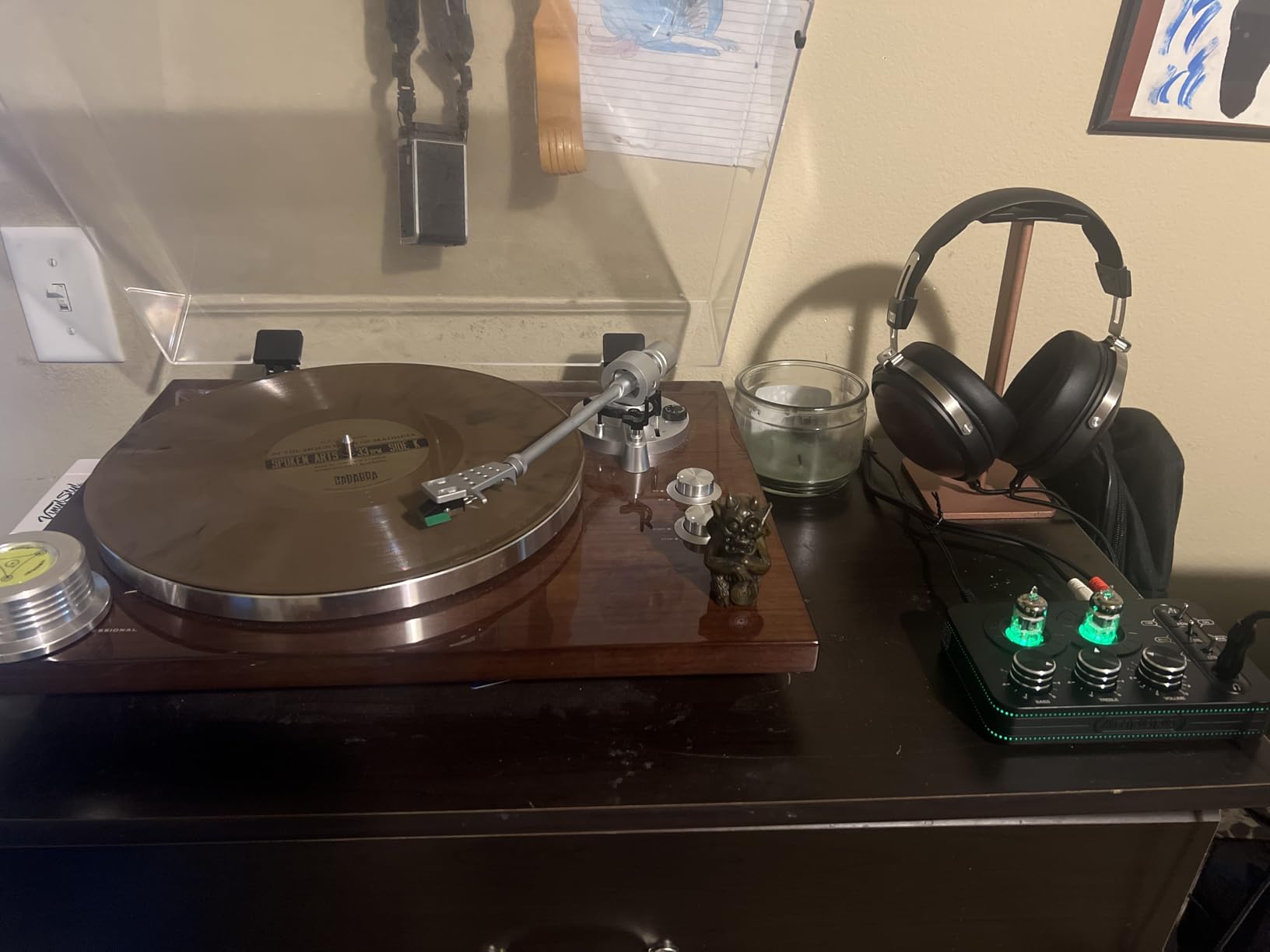 A1 Vacuum Tube Phono Preamp, Headphone Amp, Hi-Fi Audiophile Preamplifier for MM Turntable Record Player with Tone Control for Home Stereo Audio System customer photo 2