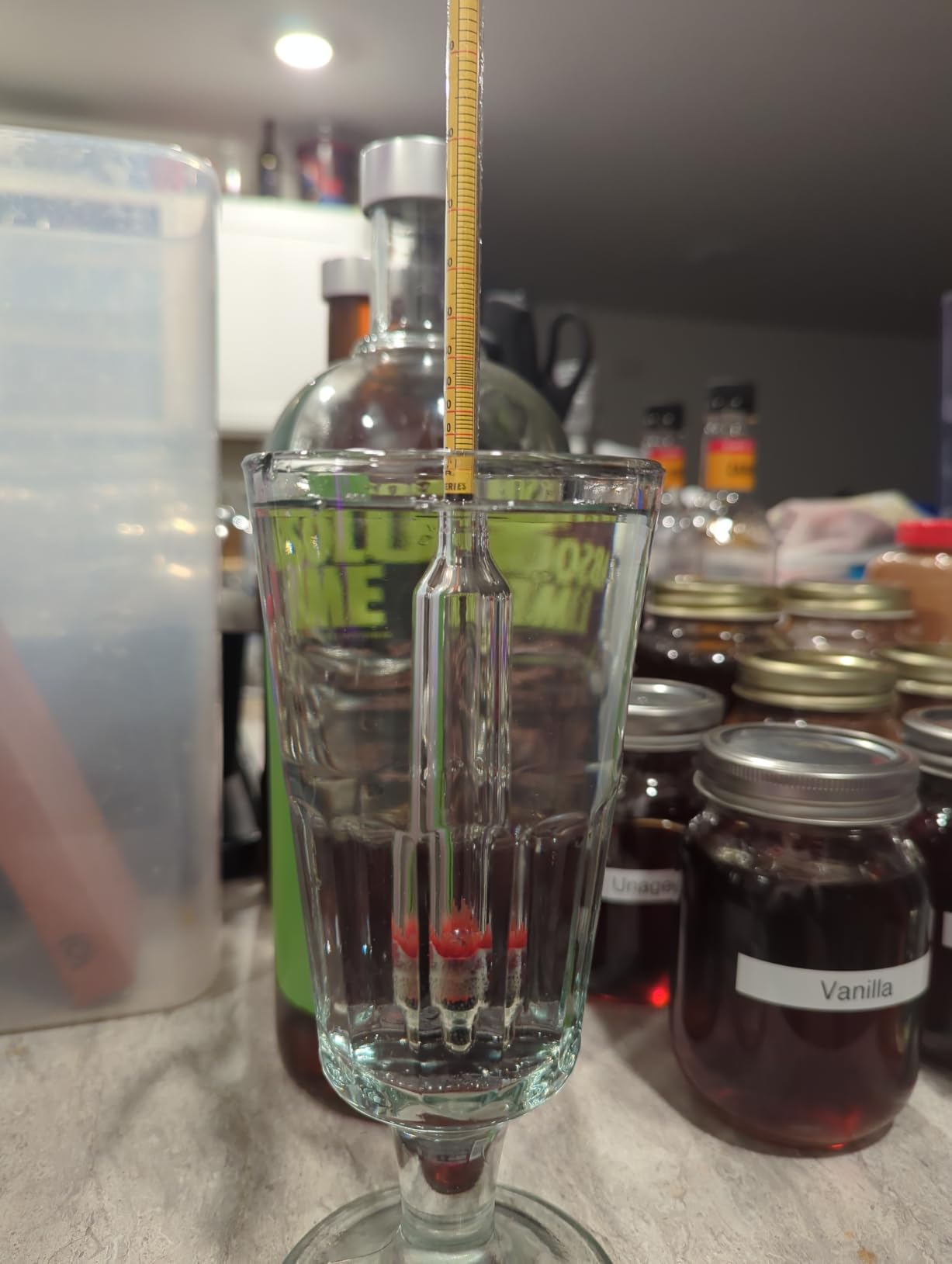 Hydrometer Alcohol 0-200 Proof and Tralle Accurate Alcohol Proof Tester for Liquor, Distilling Moonshine Alcoholmeter(3 Pcs High Alcohol Proof) customer photo 1