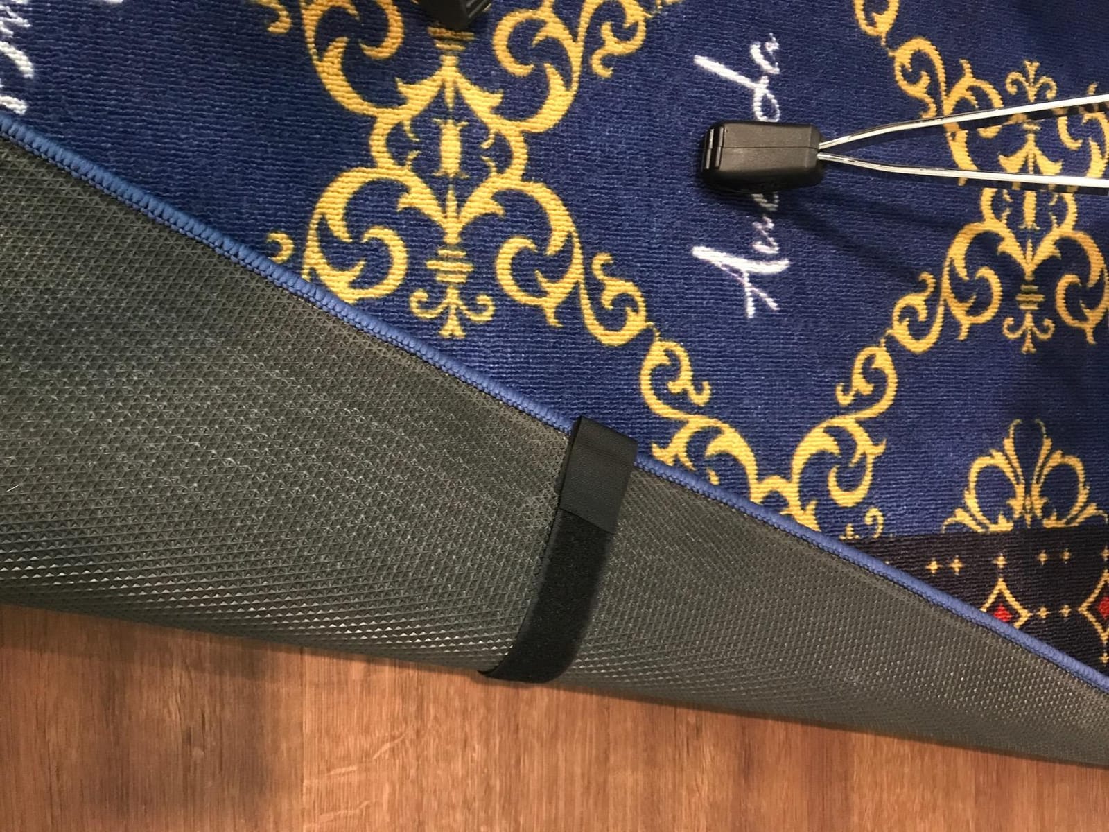 Aucuda Drum Rug Mat Non Slip 6x6.6ft for Electric Set,Black Drumming Carpet customer photo 1