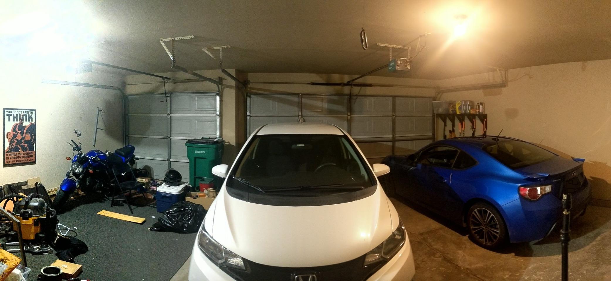 TANBABY 2 Pack LED Garage Lights, Deformable Ceiling Light, 30000LM 6500K customer photo 1