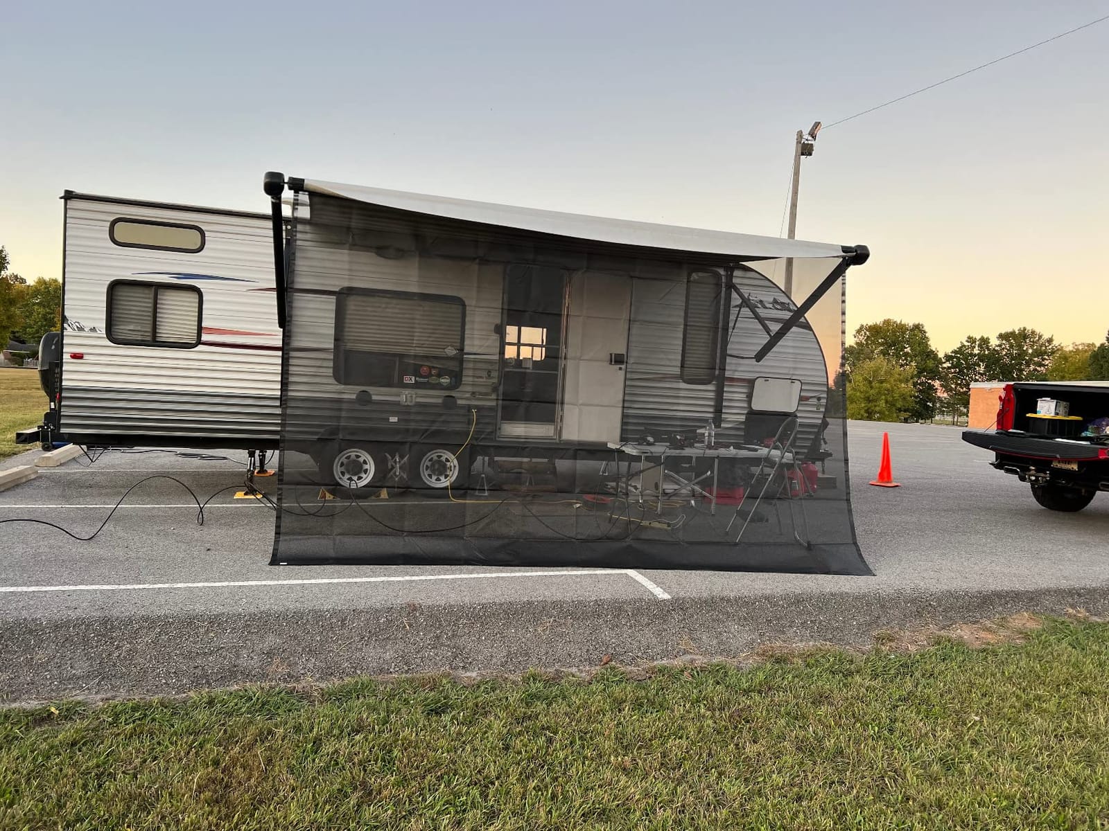 RV Awning Mesh Sun Shade Screen for Motorhome Camper Trailer Sunshade customer photo 1