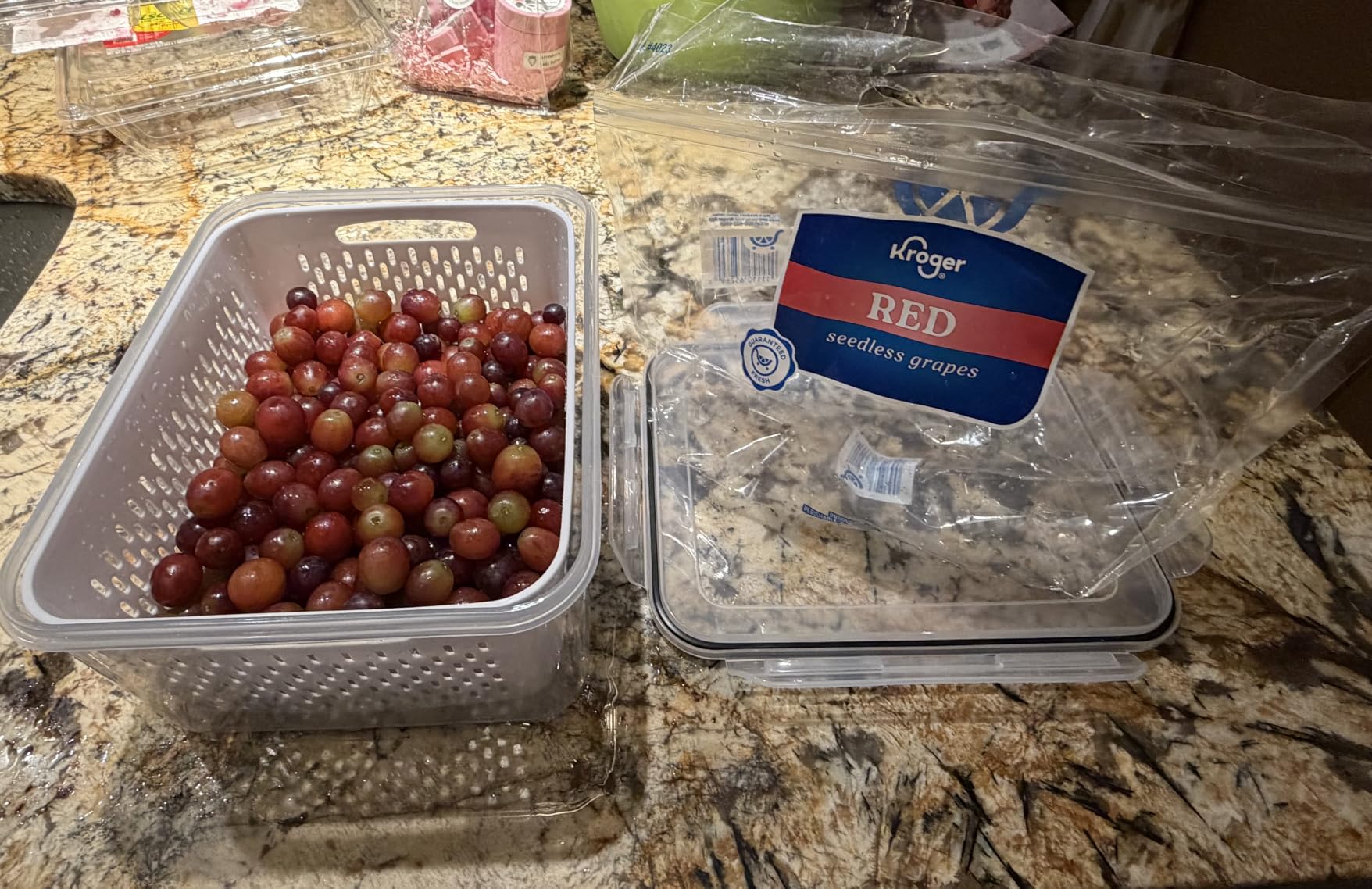 5 PCS Large Fruit storage Containers for Fridge ,Food Storage Containers | with Removable Colander Leakproof Dishwasher & Microwave safe Produce Containers Keep Fruits Vegetables Berry Fresh longer customer photo 2