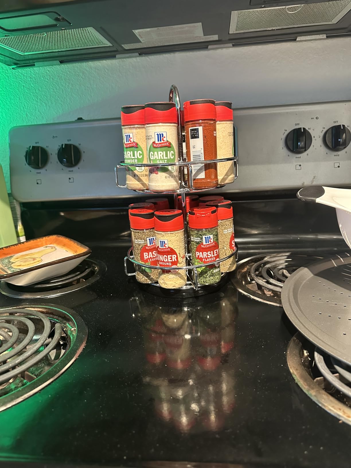 McCormick Spice Rack, Two Tier Chrome, Featuring 16 Herbs & Spices for Everyday Cooking, Great Gift for Housewarming, Wedding & Bridal Shower, 26.09 oz customer photo 1